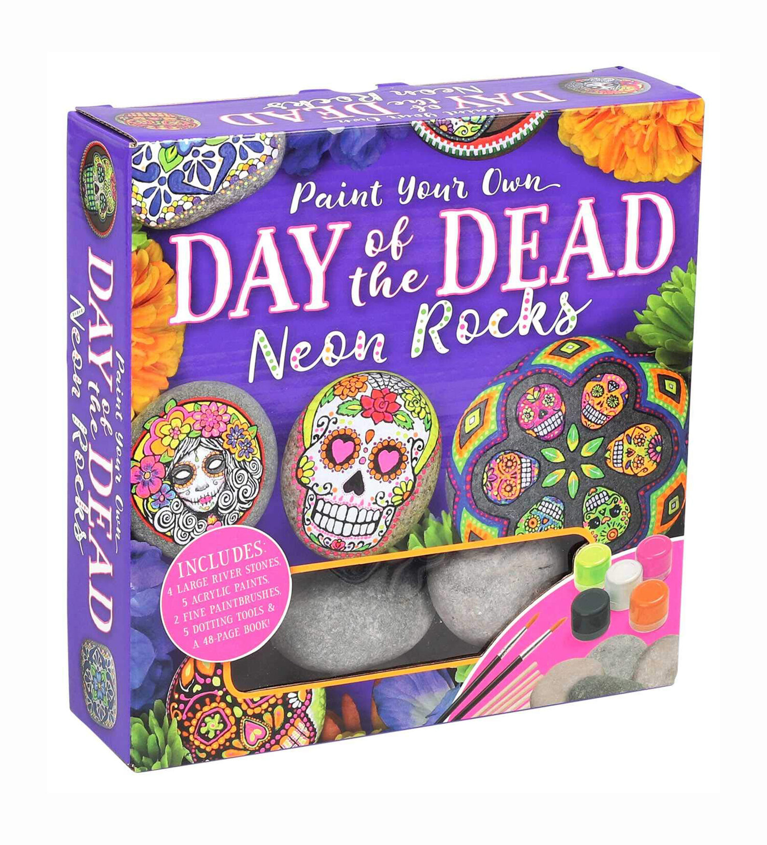 Paint Your Own Day of the Dead Neon Rocks — The Magical Atelier