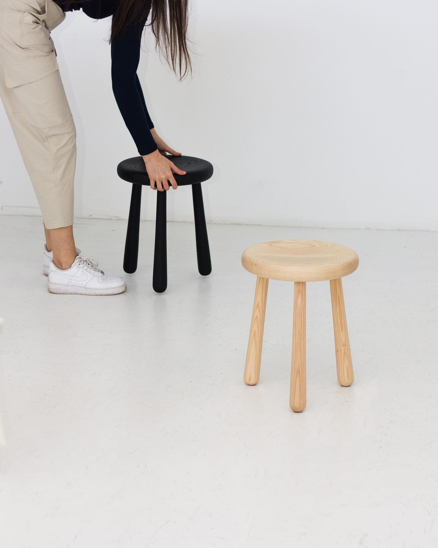 That perfect little somethin&rsquo; for your home. 

&bull;

Available in 3 colours, the Olly Stool is a simple, low, solid ash stool with a dished out seat for added comfort. Handmade in North Vancouver. 

&bull;

#vancouverdesign #woodworking #mini