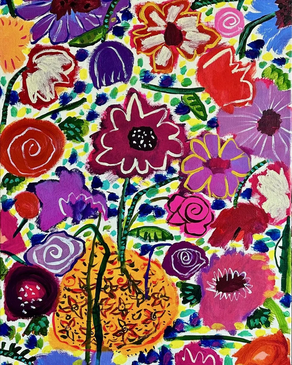 Flower Talk_Acrylic on linen_2023.jpeg