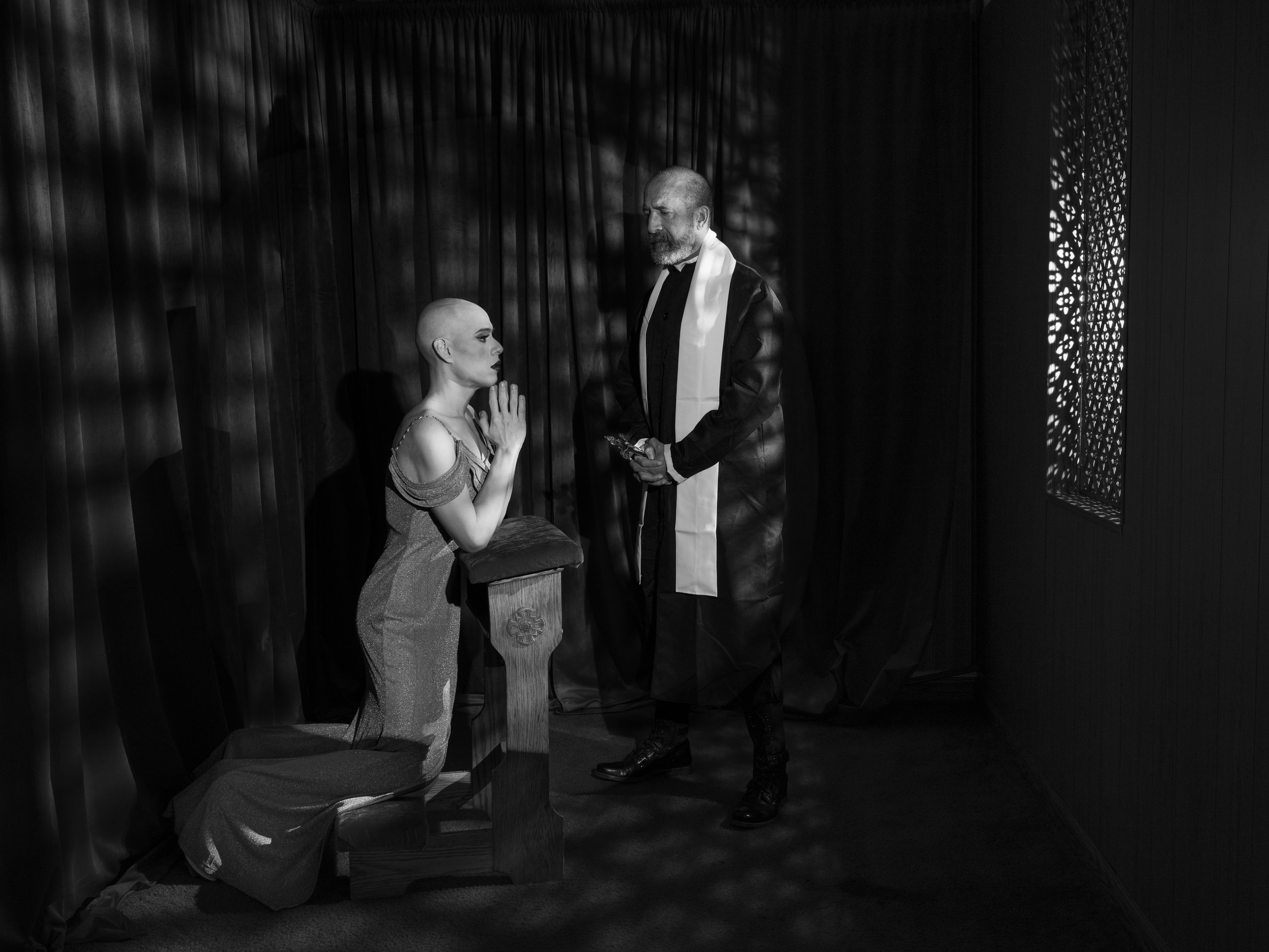 Digital Photograph. Self-Portrait with model. Untitled.