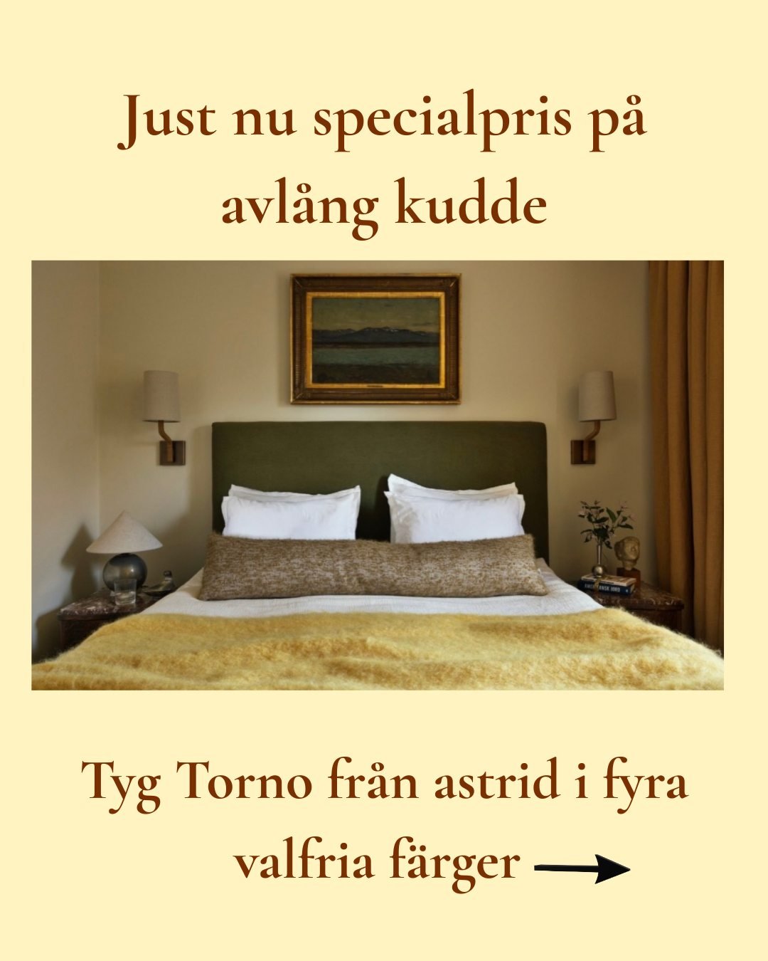 AVL&Aring;NG KUDDE 135X33CM JUST NU 1 600KR  Inklusive fin innerkudde i dun/fj&auml;der
(ordinariepris 2 750kr) 
Begr&auml;nsat antal.

Just nu ser vi ett stort intresse f&ouml;r v&aring;ra avl&aring;nga kuddar &ndash; en detalj som tillf&ouml;r b&ar