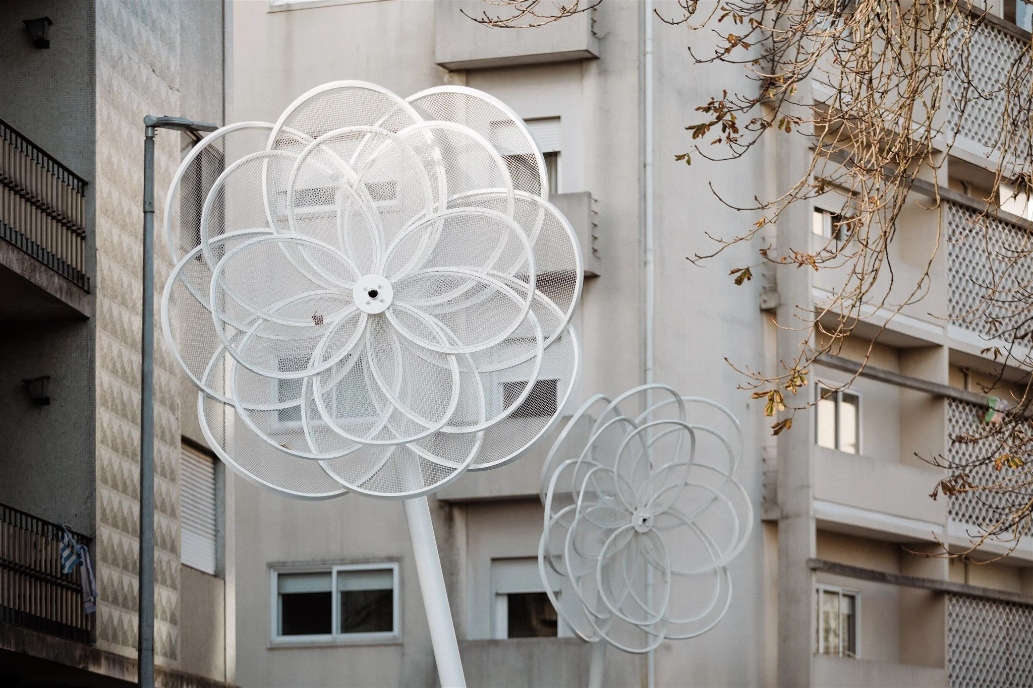 Giant Flower - daytime - Public Light Art