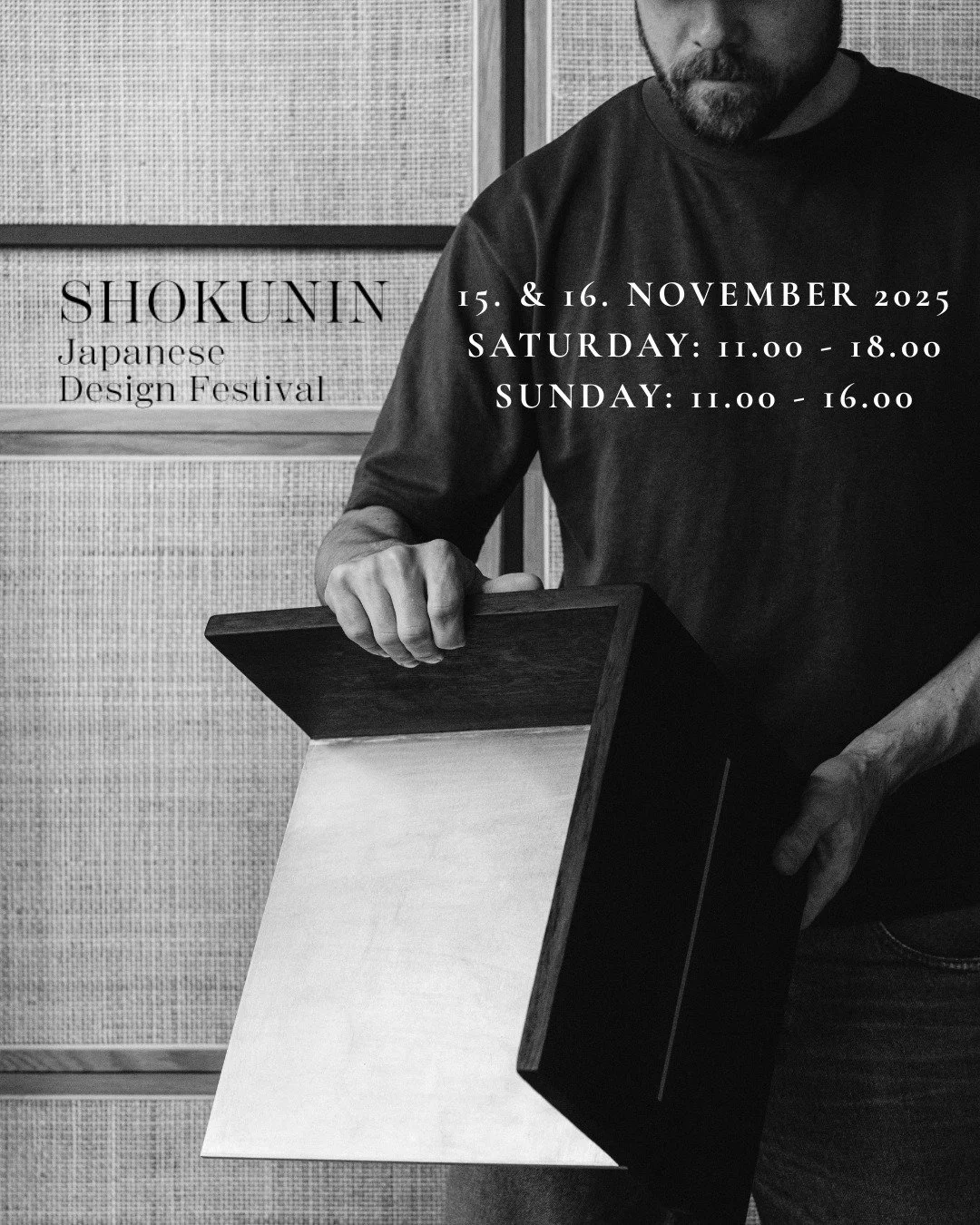 I&rsquo;m thrilled to announce that on 15. &amp; 16. November 2025, I&rsquo;ll be exhibiting at the Shokunin Japanese Design Festival in Copenhagen. I'm truly honored to be invited and to showcase my work alongside talented artists and designers from