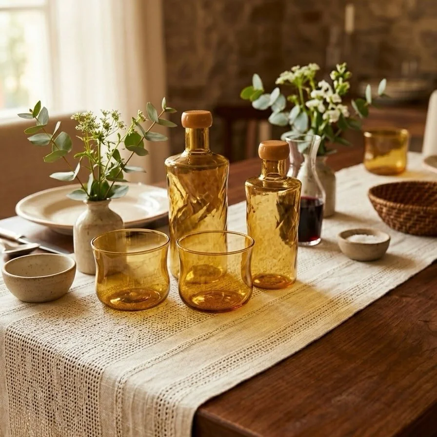 🍯 Golden Hour f&uuml;r deinen Esstisch 🍯

Habt ihr schon unsere Neuzug&auml;nge entdeckt? Die Glaskollektion von Paveau ist eingezogen und wir k&ouml;nnen uns an diesem warmen T&ouml;nen gar nicht sattsehen!
Was diese St&uuml;cke so besonders macht