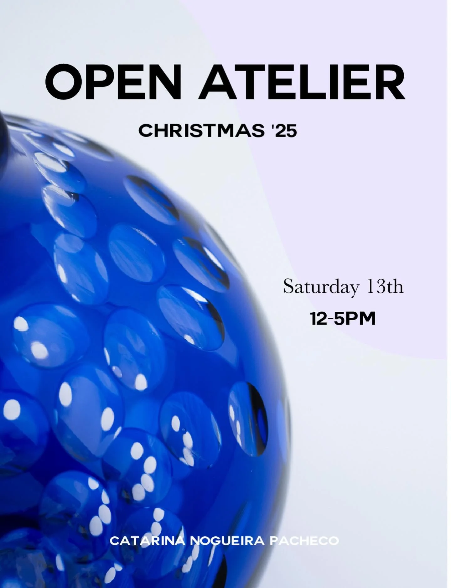 Searching for a special Christmas gift this December?🌲Come by at my atelier in central Lisbon on Saturday, December 13!

Opening times: 12 - 5PM
📍Near Campo M&aacute;rtires da P&aacute;tria, Lisboa

Excited to see you at my open day this holiday se