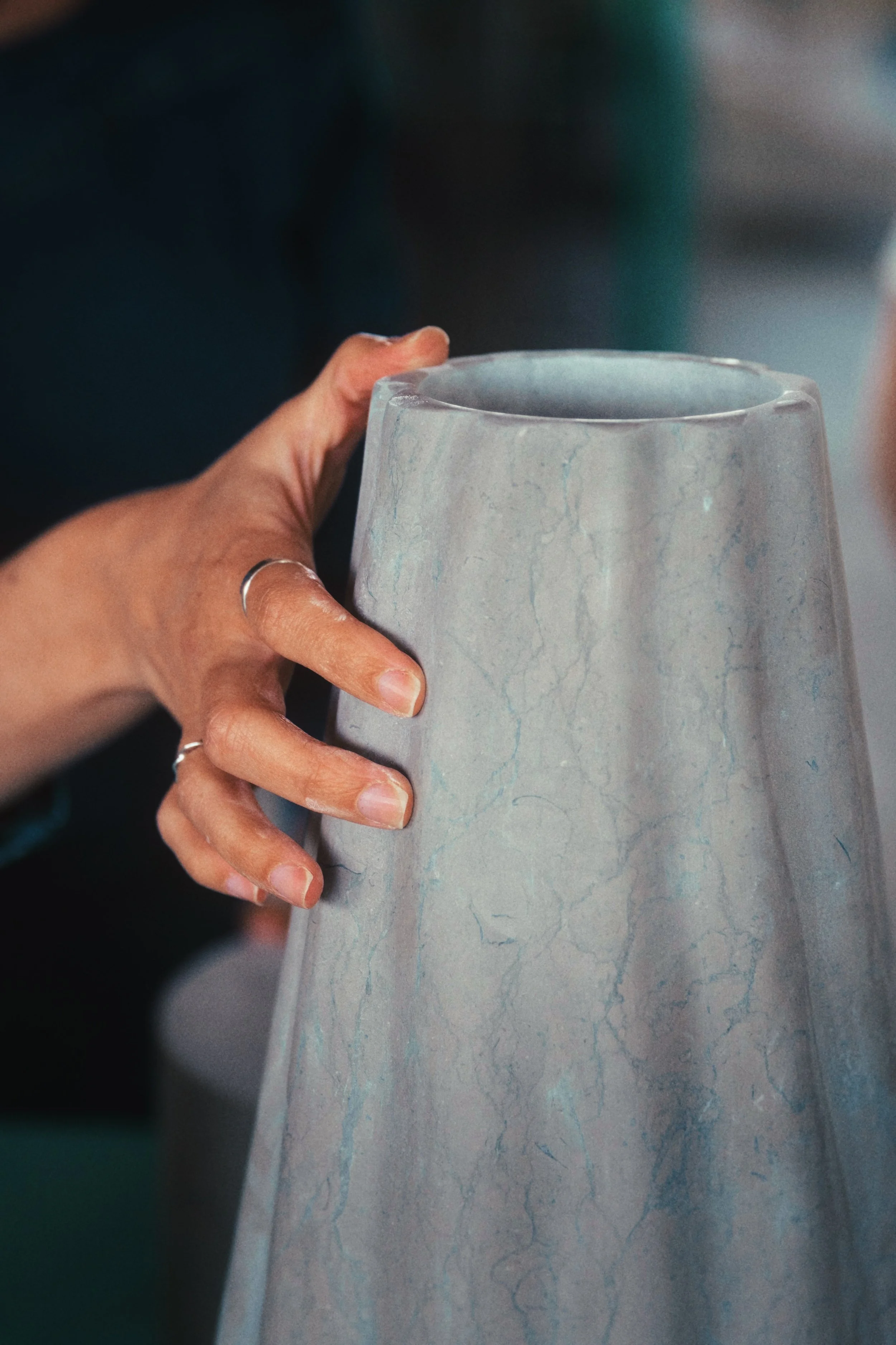 Broot Collection Limestone & Blown Glass