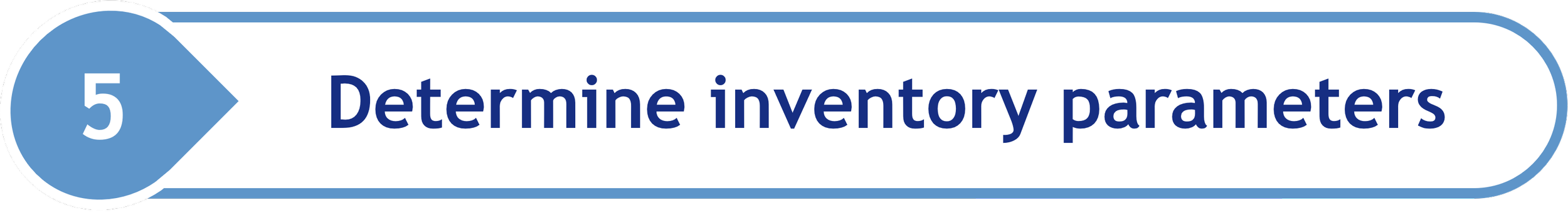 5.  Determine inventory parameters