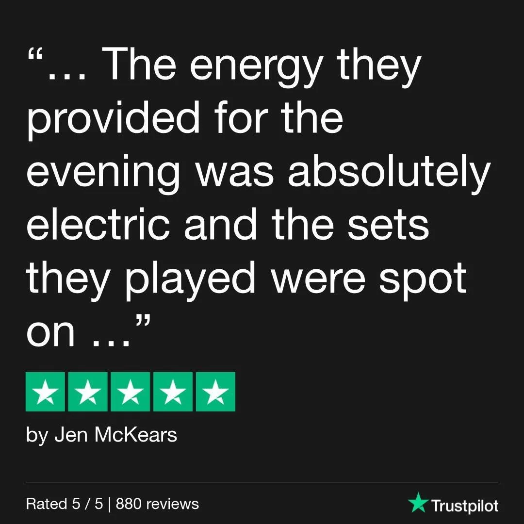 Thanks so much Jen 🙌 (review via @functioncentral's Trustpilot)

#trustpilotreviews #weddingband #partyband