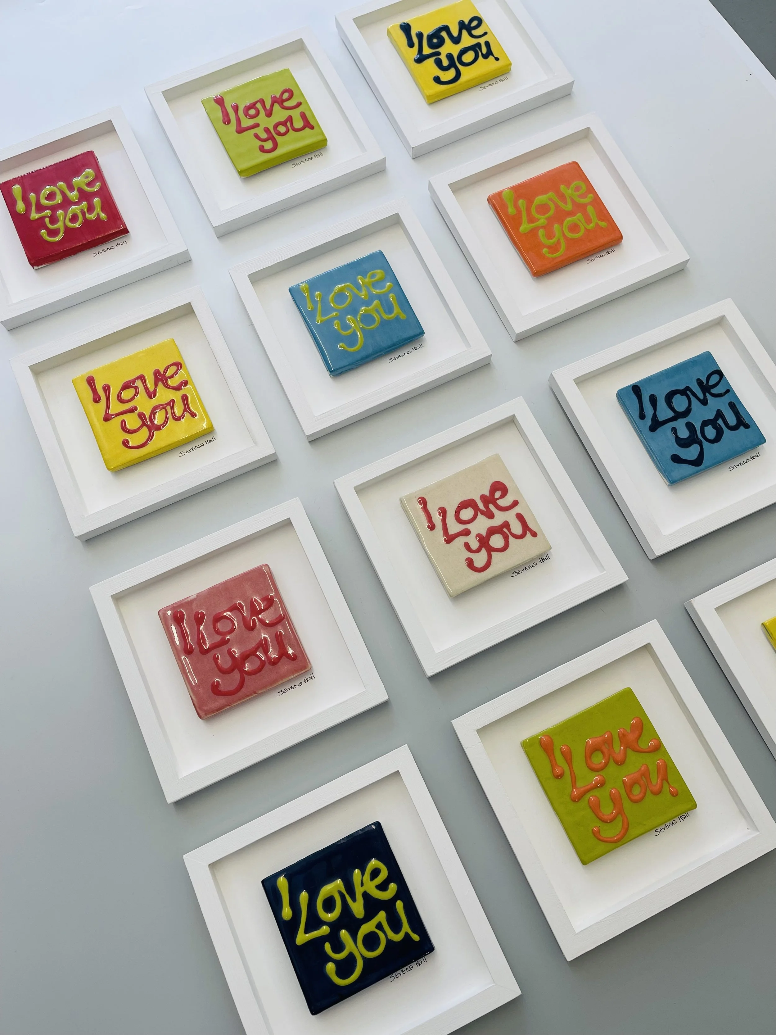 Handmade slipware wall plaques