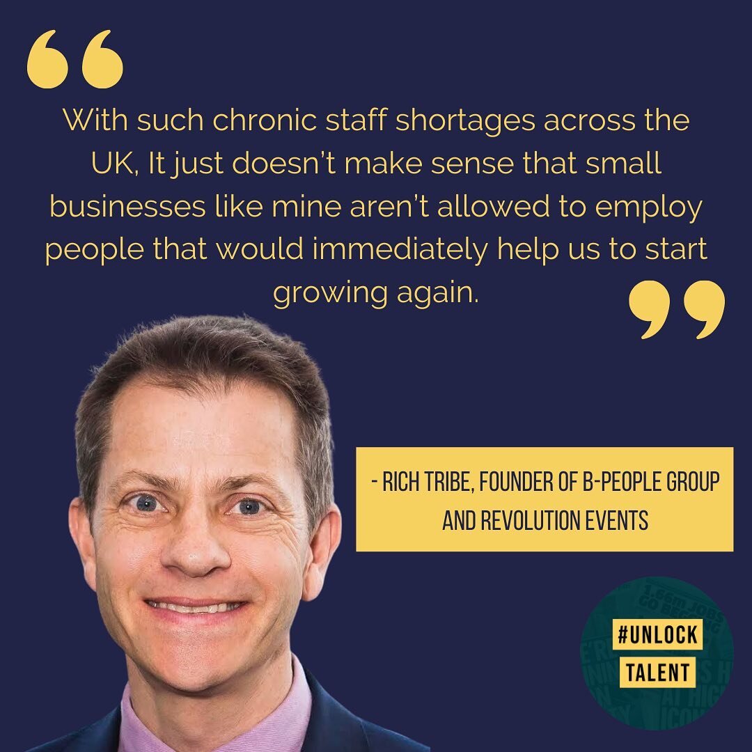 Rich Tribe, Founder of B-People Group and Revolution Events, in support of the #UnlockTalent Campaign. 

Business can be a force for good. Help us make change. 

Sign our open letter to add your employer voice - link in bio! 

http://www.unlocktalent