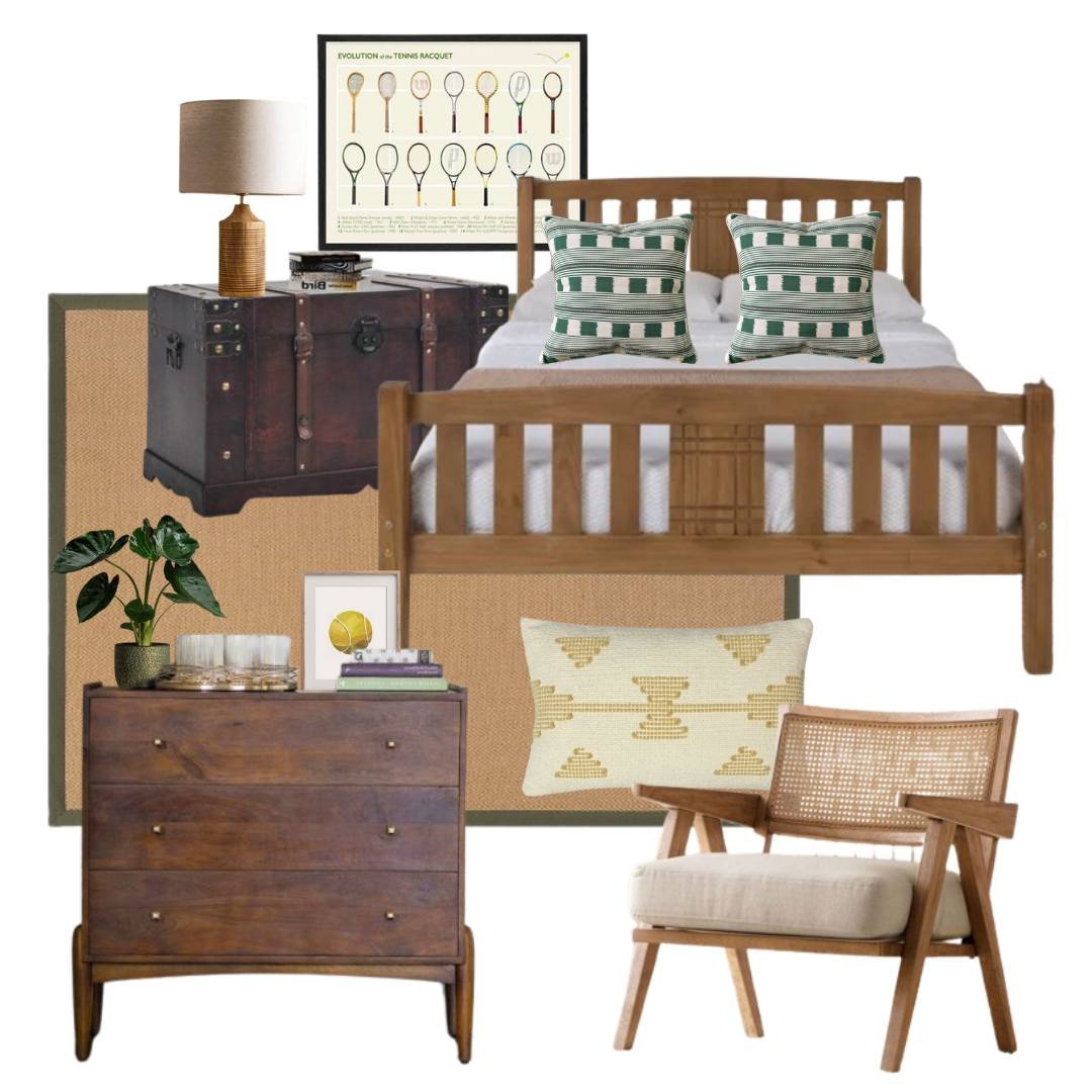 ✨Moodboard Monday ✨

Inspired by the start of Wimbledon today I pulled together this quick tennis inspired bedroom design.  With splashes of green and yellow and a nod to the heritage of the All England Club it's the perfect opportunity to mix new pi