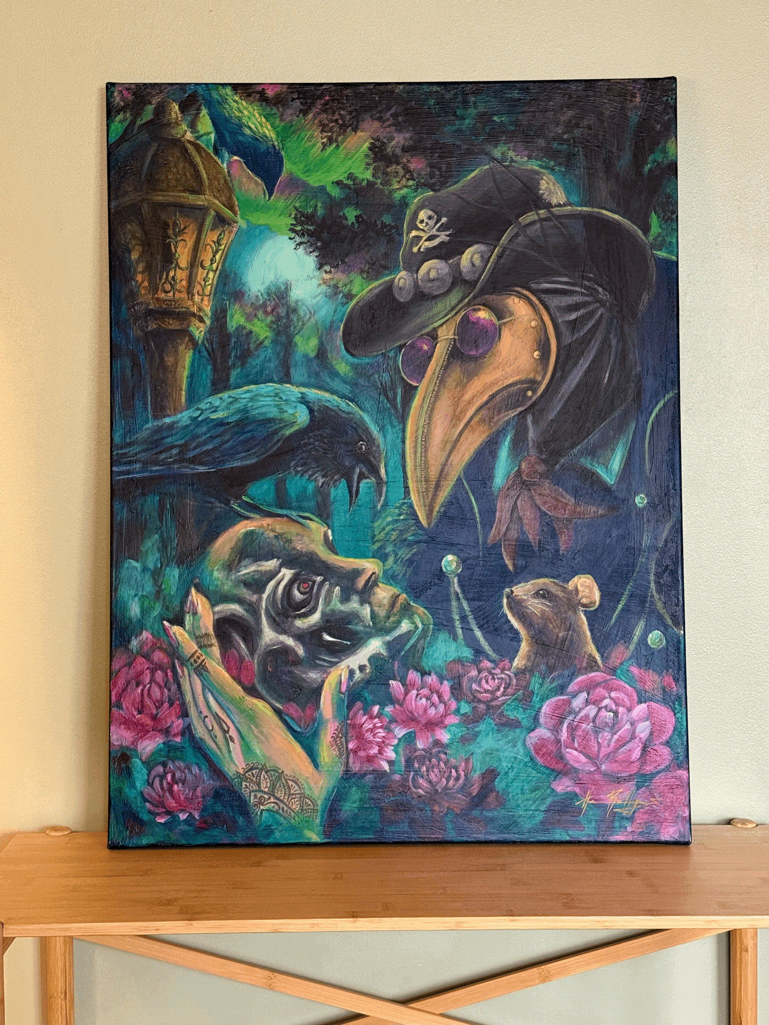 Garden of Legends - Acrylic painting by Henna Rantakangas
