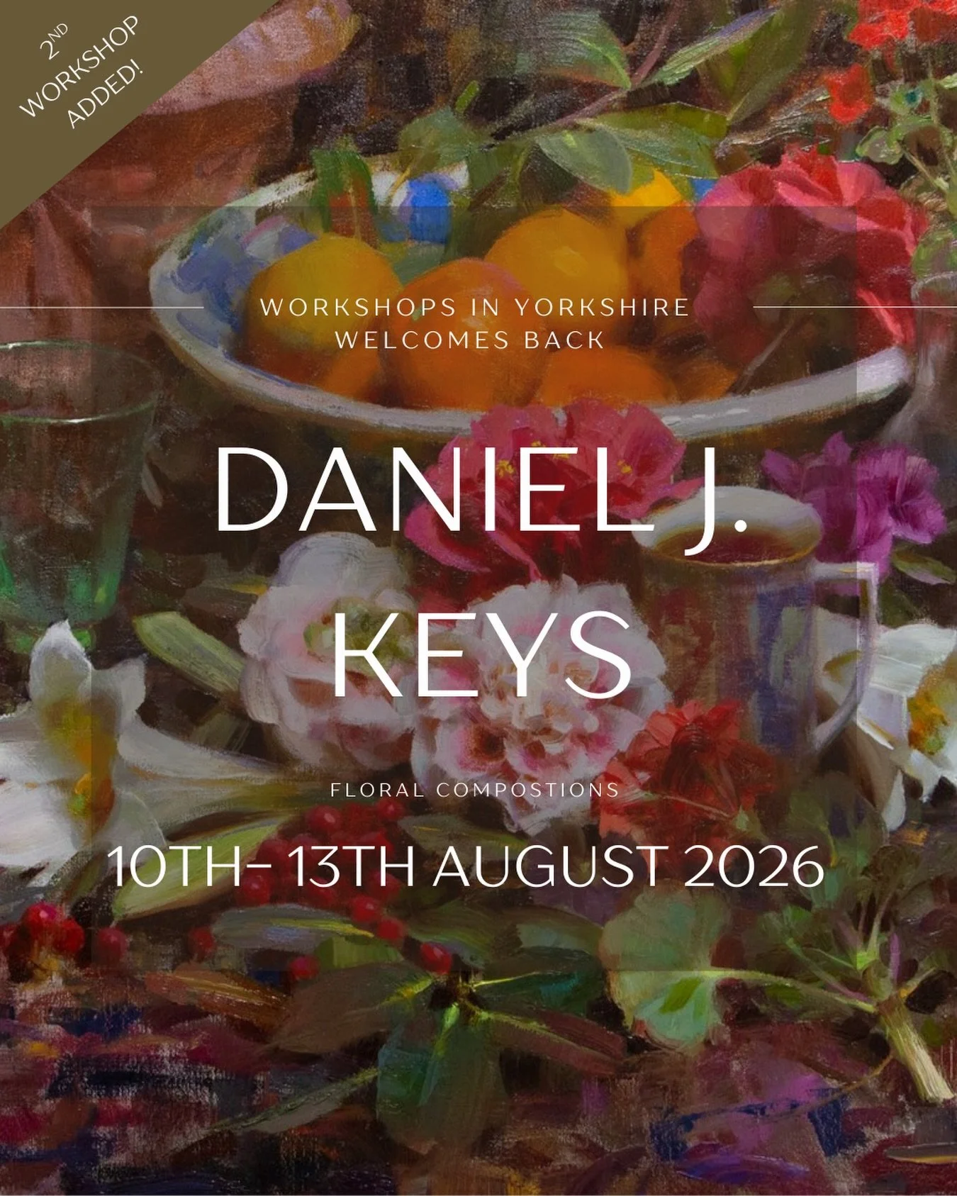 When the first one sells out so fast 💨&hellip; you put on another! ❤️ 

Our wonderful close friend @danielkeys has so kindly offered to do a second workshop for us since the waitlist for the first was HUGE! 🥰 please note this workshop is 4 days. 

