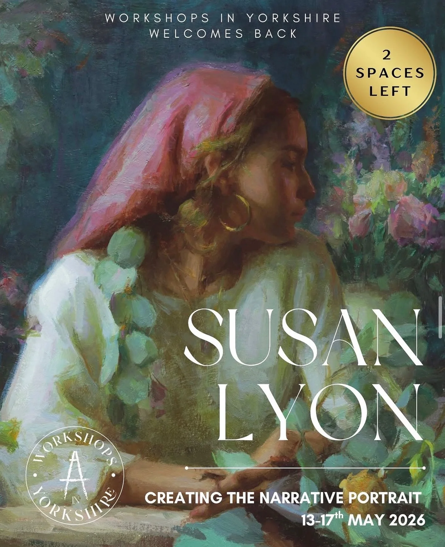 ⚡️ONLY TWO SPACES LEFT!⚡️

Join us with @lyonfineart and @scott_burdick_fine_art in less than two weeks! 

We can help you with affordable accommodation - just ask! 

It&rsquo;s going to be wonderful to welcome Sue &amp; Scott back to the WIY HQ for 