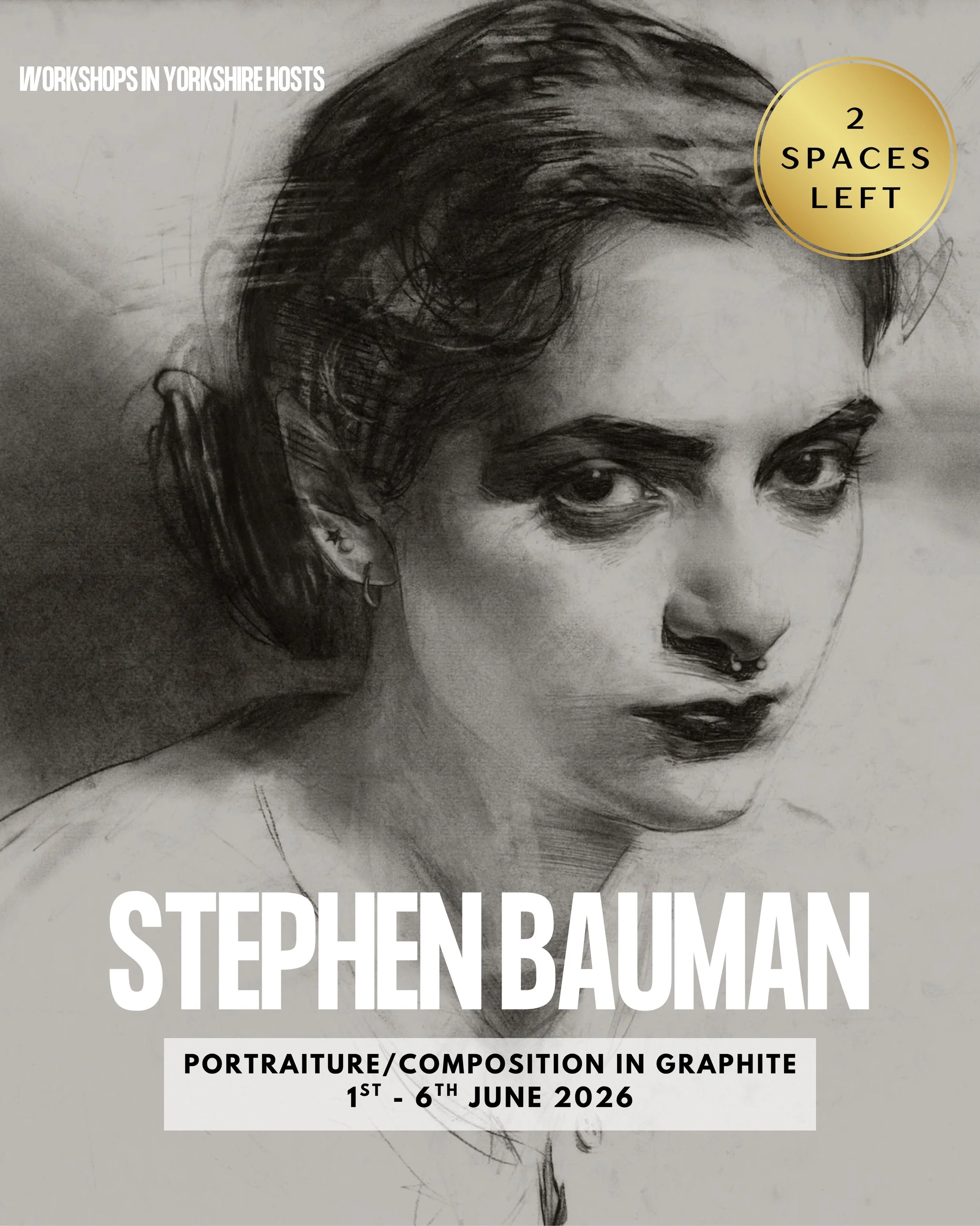 We&rsquo;ve just had two people sign up for this workshop with @stephenbaumanartwork over the weekend - so now there&rsquo;s only TWO spaces left! 

Join us in a couple of weeks for an incredible workshop with Stephen Bauman. 

Composition in Portrai