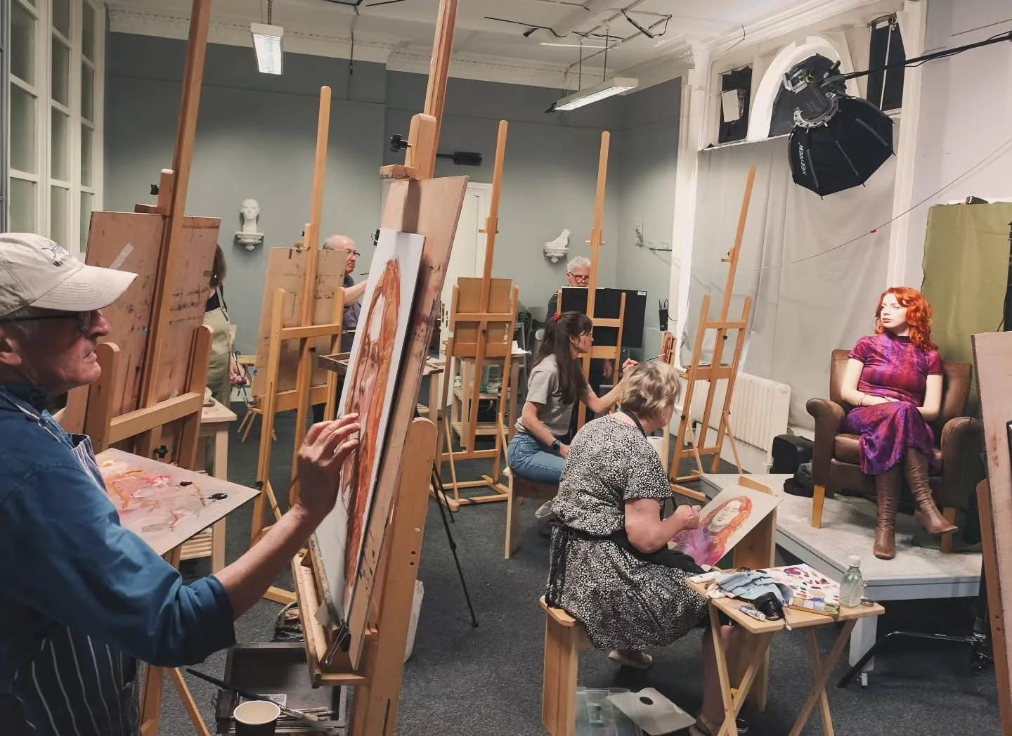 Really looking forward to our next portrait session on Saturday 30th May! 

Come along and draw or paint the portrait from life.

One long pose, 10-4pm. Booking link in the bio 🎨🖌️