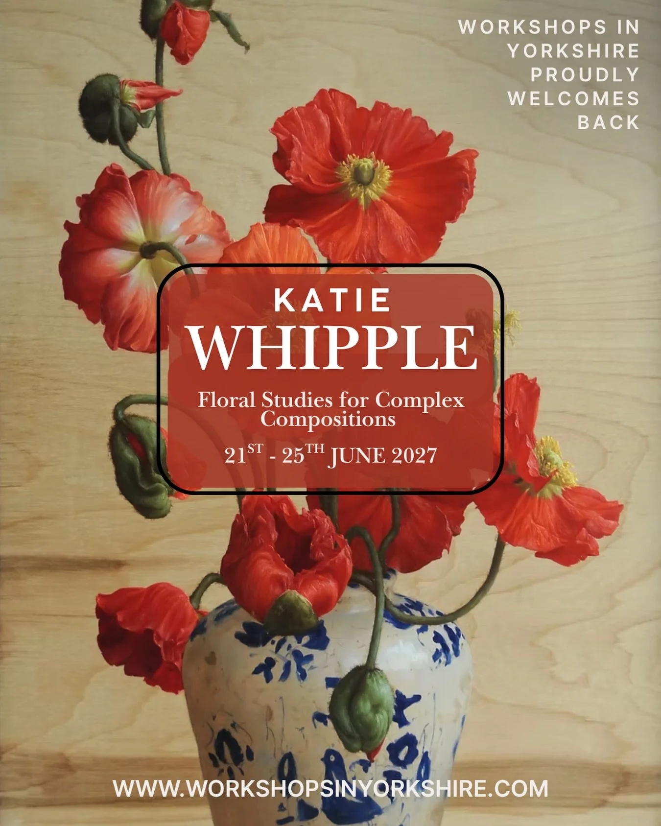 🌻 The Flower Queen is BACK! 👸 

We are so excited to welcome the fantastic @katiegwhipple back to Yorkshire next Summer. 💕

A classically trained painter, Katie has become internationally recognised for her luminous floral paintings that celebrate