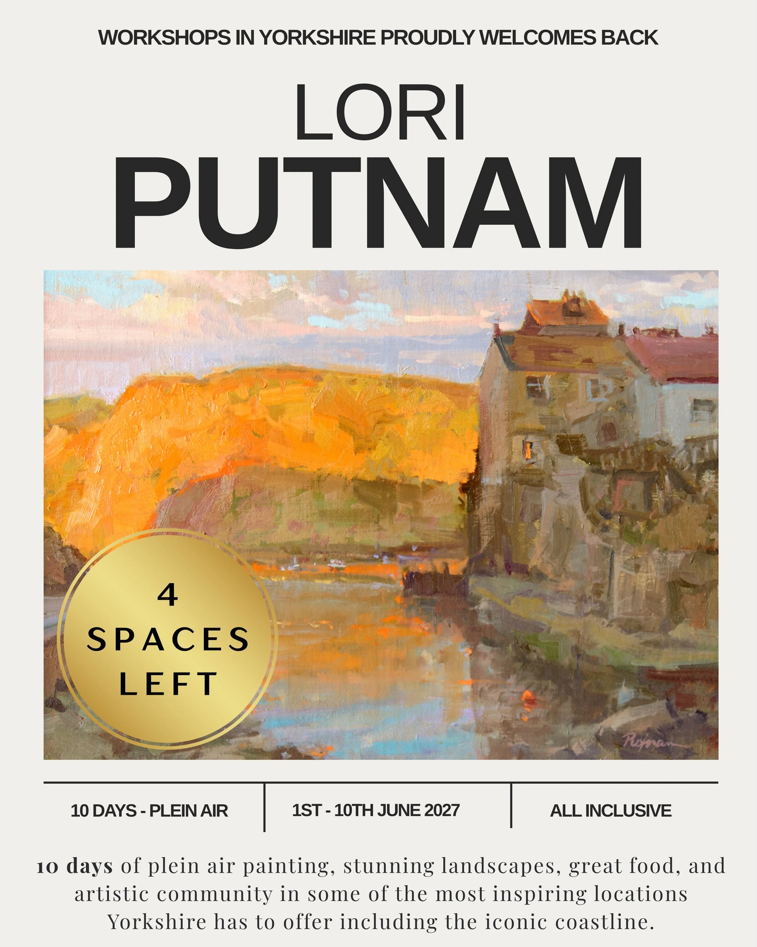 10 DAY - ALL INCLUSIVE - GRAND YORKSHIRE TOUR! With our wonderful friend @loriputnamart 🐑 🌊🎨🌳 

Next June, we are so excited to welcome Lori back to Yorkshire! We wanted to do things a little differently this time, so this is our BIG workshop of 