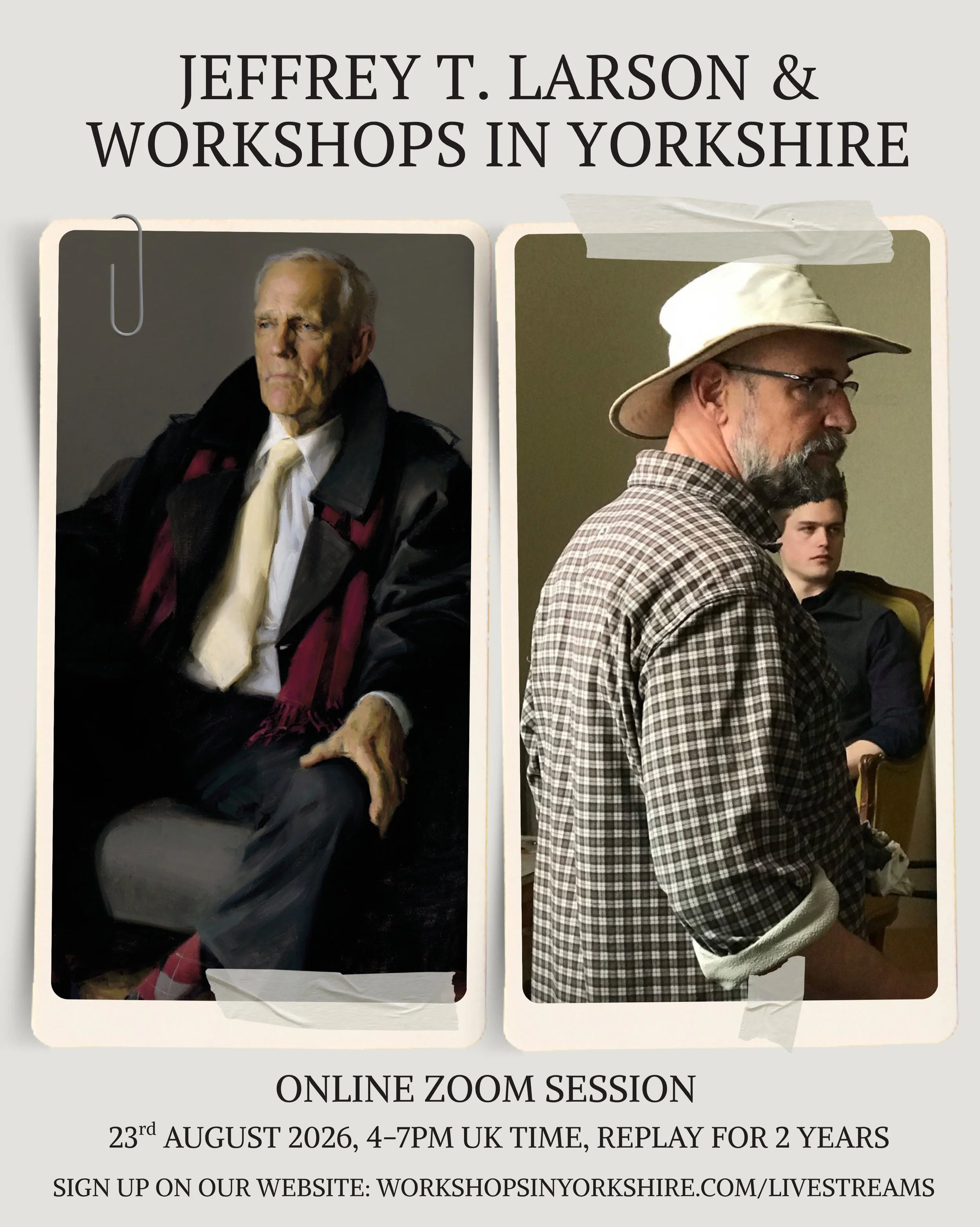 Join Jeffrey Larson this Sunday, from the comfort of your own home whilst we watch Jeff paint the the model, from life for 3 hours. @jeffreytlarson 

🎨 MEDIUM: OILS

🎨 SKILL LEVEL: ALL LEVELS

🎨 DURATION: 3 HOURS

🕰️ STARTS 4PM UK TIME 

📺 REWAT