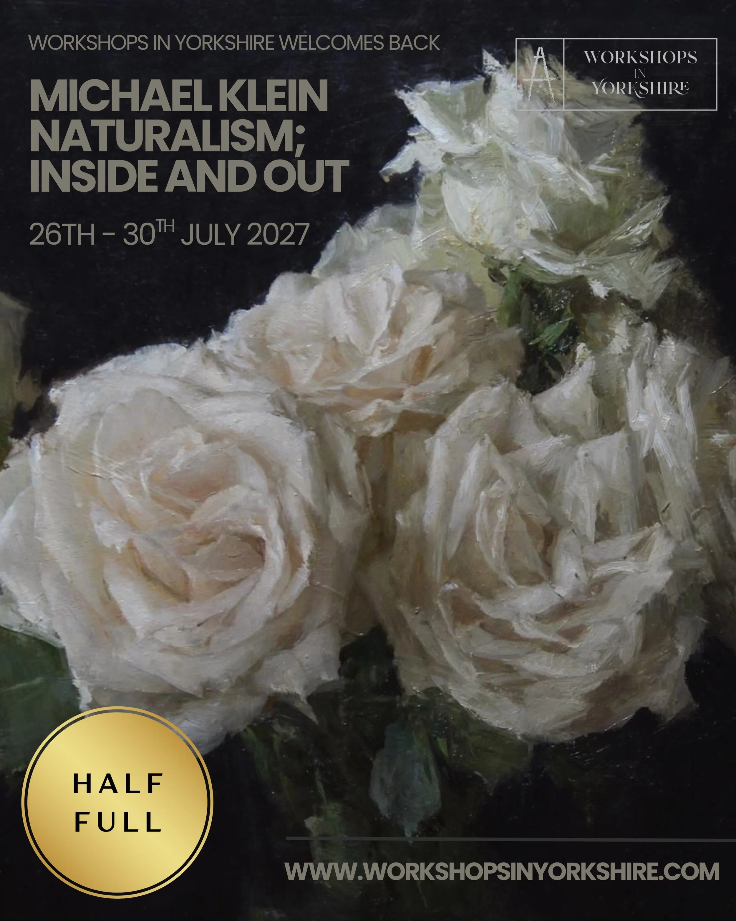 BACK FOR A THIRD TIME! 

🚨 THIS WORKSHOP IS ALREADY OVER HALF FULL! 🚨 

The one and only @michaelkleinpaintings 🌷 

Joe and I cannot wait to host our incredible friend, @michaelkleinpaintings next year. This workshop will be a little different! St