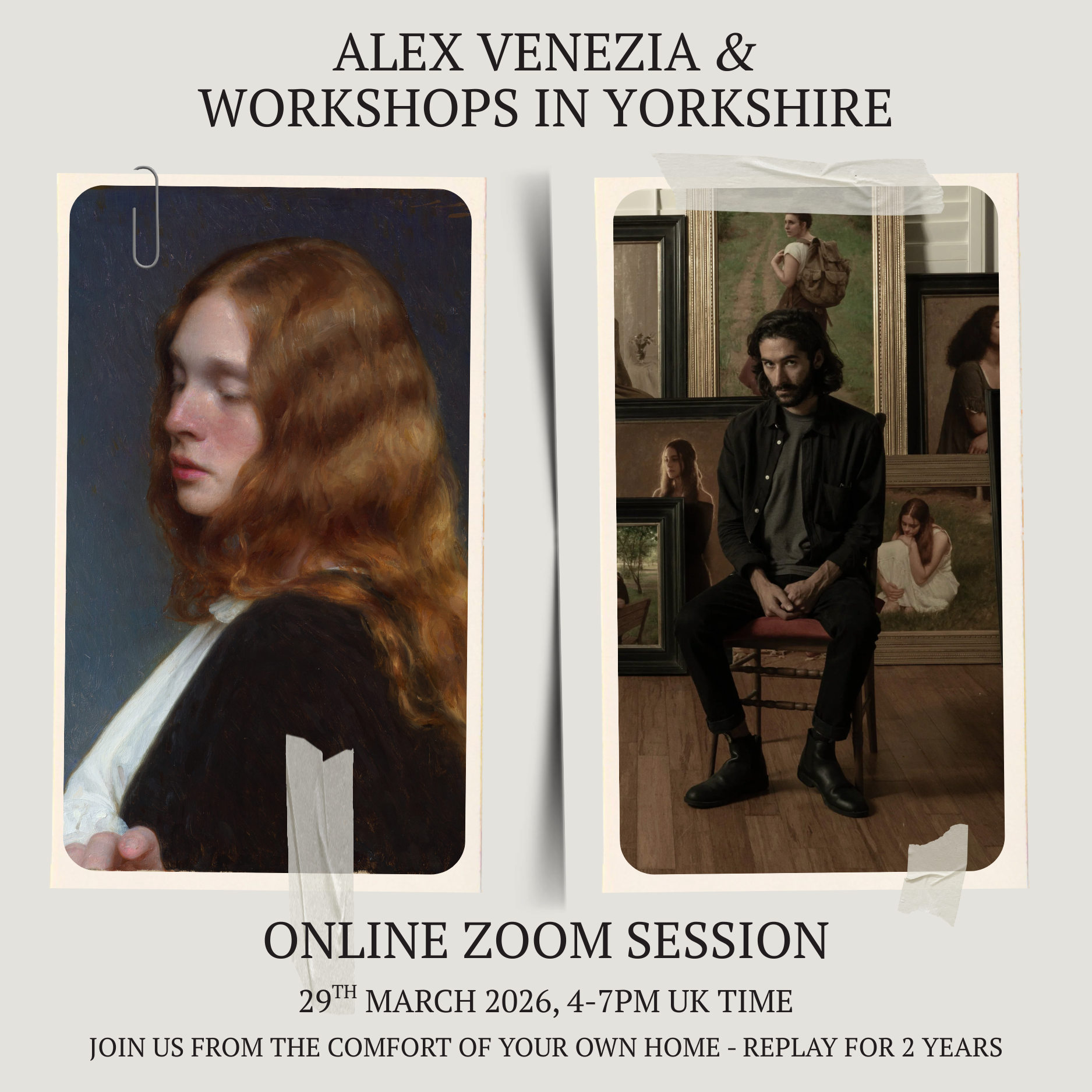 ONLINE: ALEX VENEZIA paints the portrait from life.