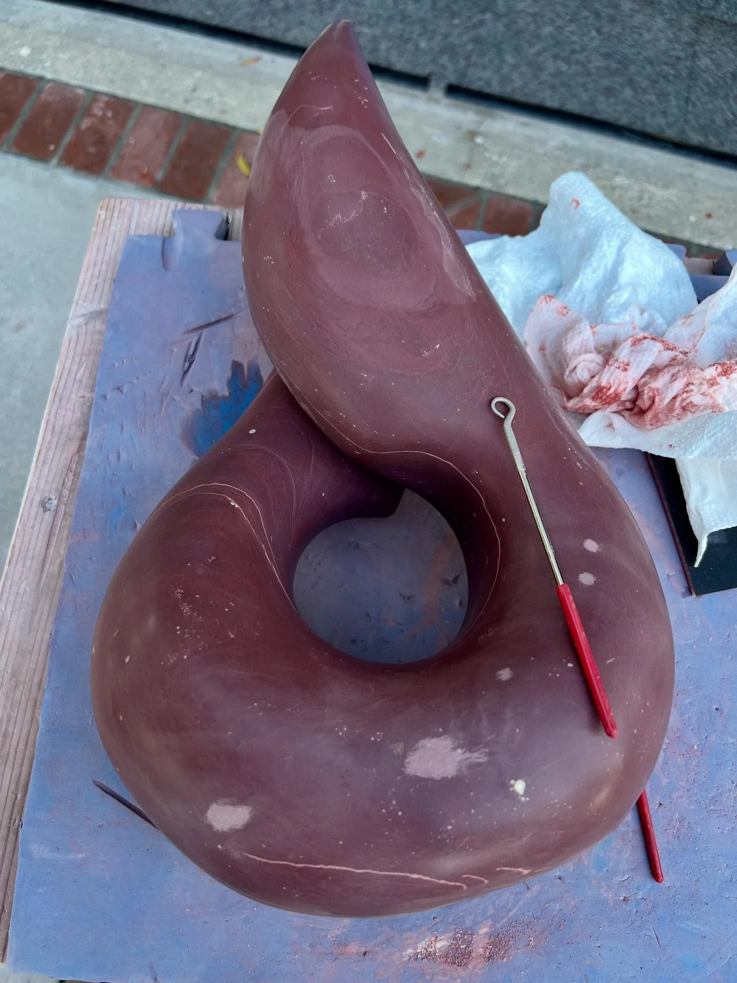 Final sanding stage and removal of tool scratches