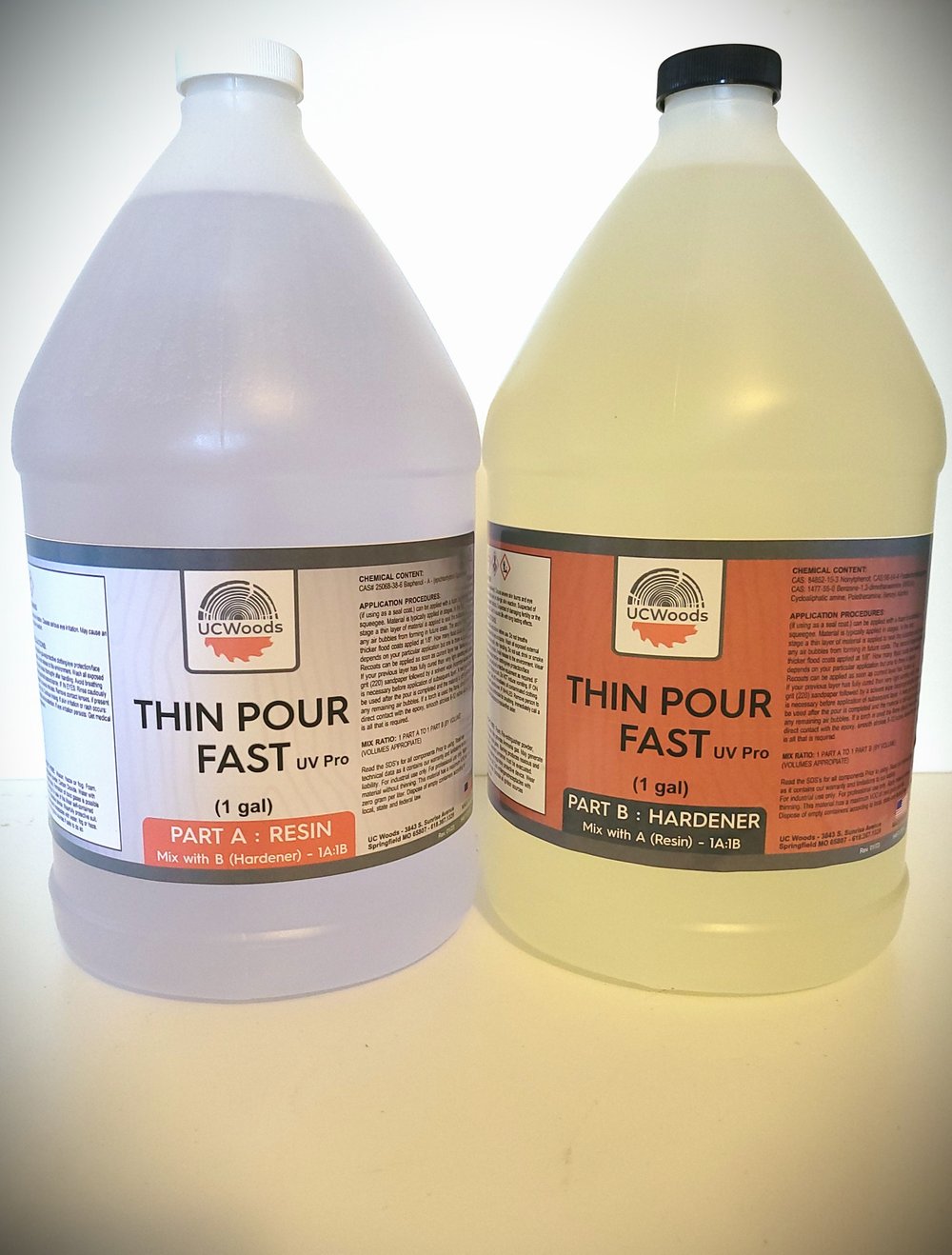 Fast Set Epoxy - 1:1 Thin Pour — UC Woods