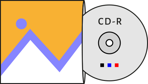 1-colour printed CD-R with card sleeve