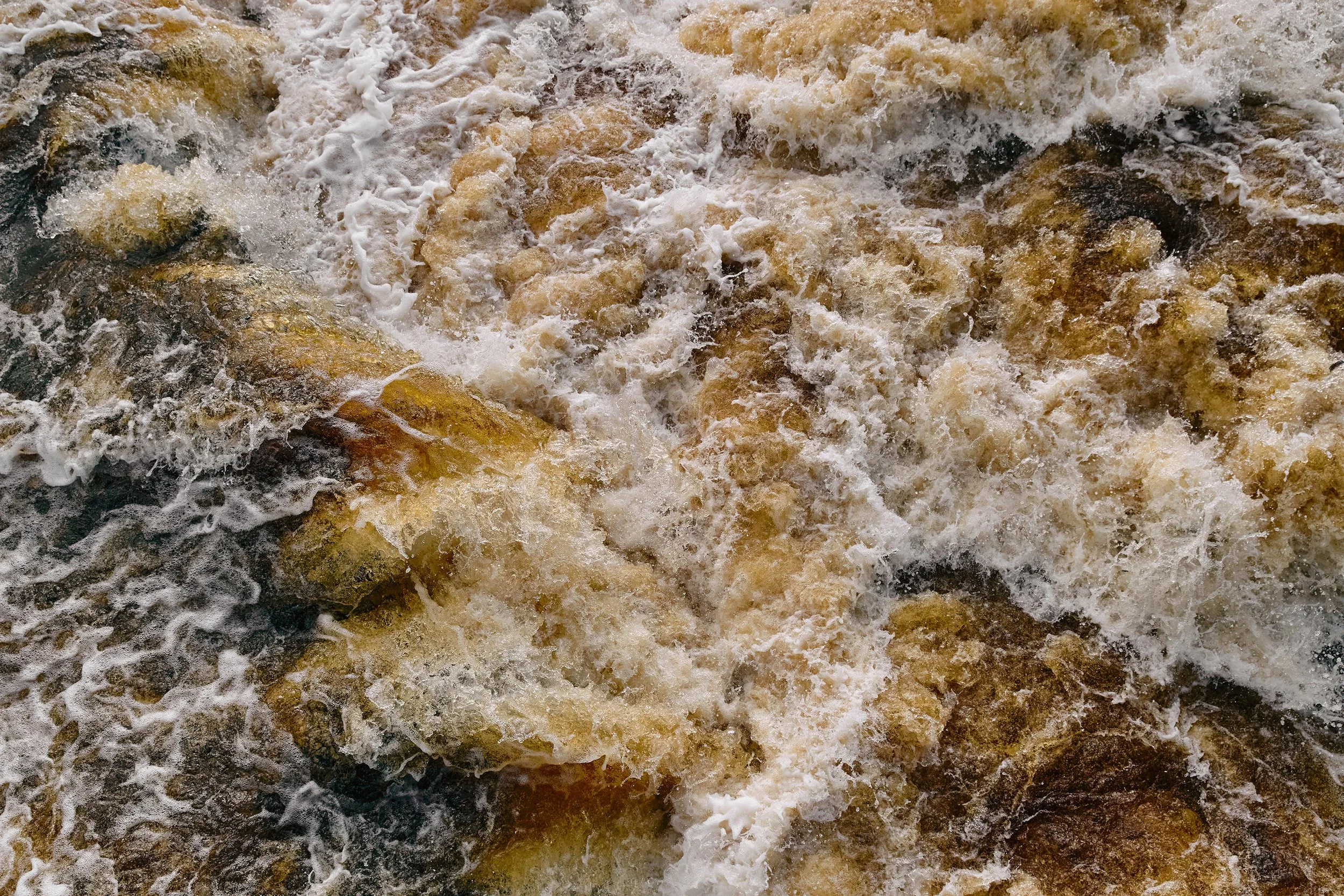 Rushing water in the River Wharfe near Grassington.