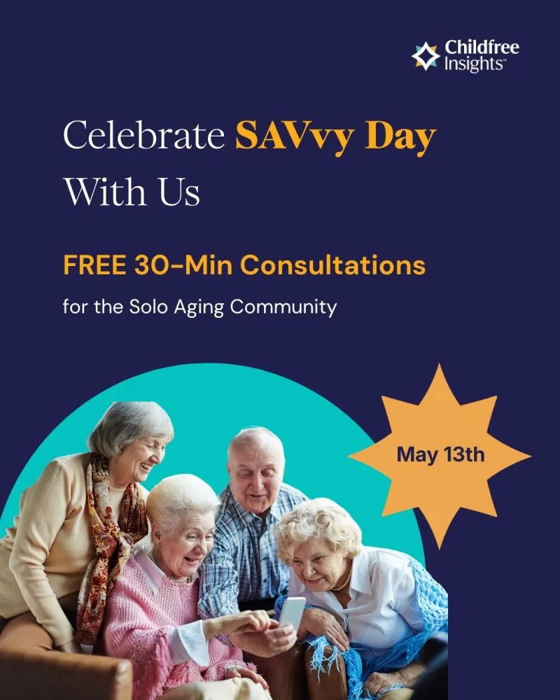 Childfree Wealth SAVvy Day 2026: No-cost 30 minute meetings with a Childfree Wealth Specialist® 