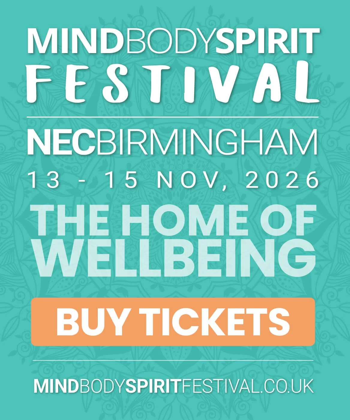 Special festival ticket discount offer for the Birmingham NEC Mind Body Spirit Festival 2026 from the Academy of Sound Therapy.