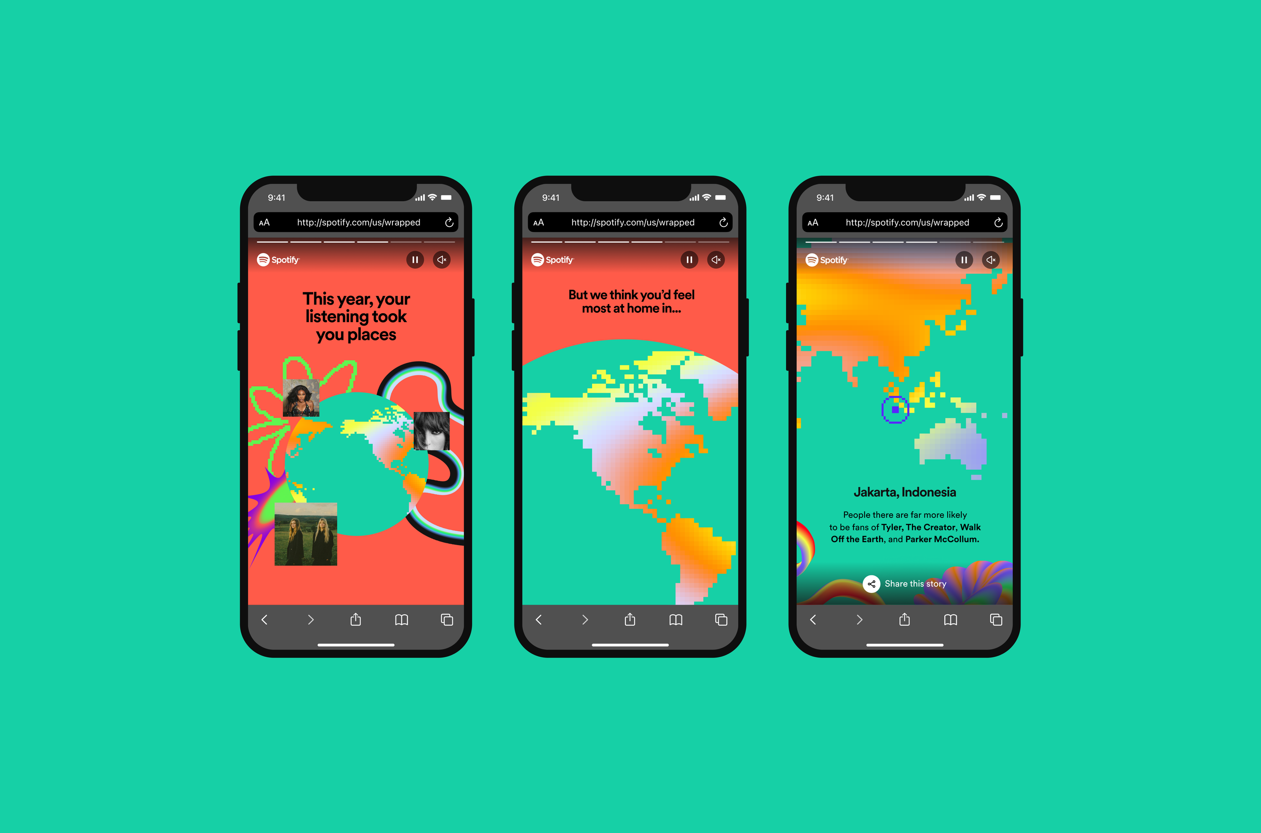 "Sound town" data story in the mobile web experience