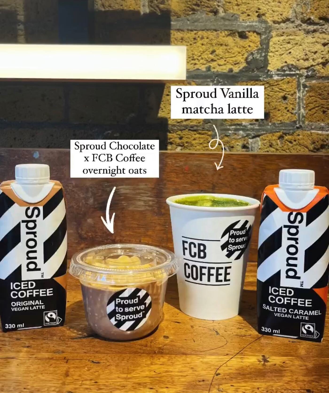 🤗 🌱 For Veganuary we have launched a new collaboration with Sproud! Coffee sproud chocolate overnight oats, matcha sproud vanilla latte and iced coffee&rsquo;s, no compromise on taste here! 
&bull;
&bull;
&bull;
&bull;
#veganuary #vegan #glutenfree