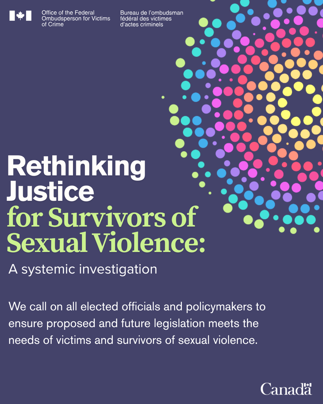 Federal Ombudsperson Report - “Rethinking Justice for Survivors of Sexual Violence”  