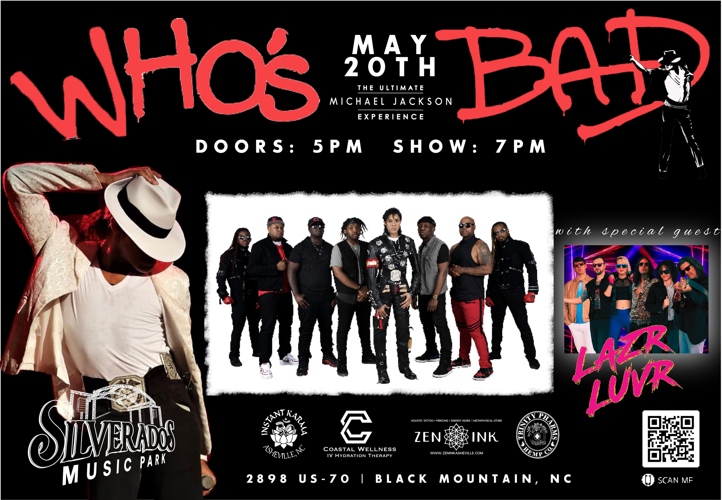 WHO'S BAD - The Ultimate Michael Jackson Experience w/ Special Guest LAZR  LUVR — Silverados