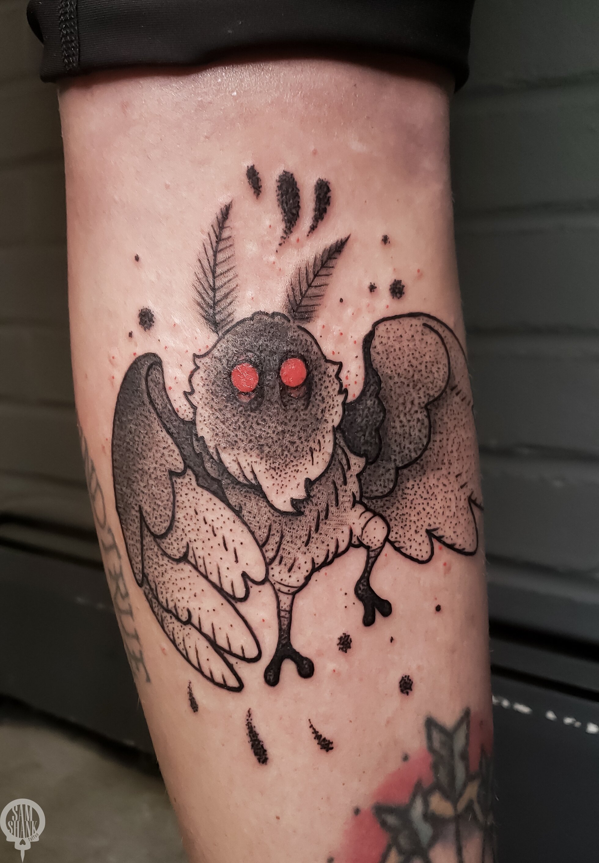 Pinup Mothman by Alyssa Anderson at The Gilded Lily Tattoos  rtattoo