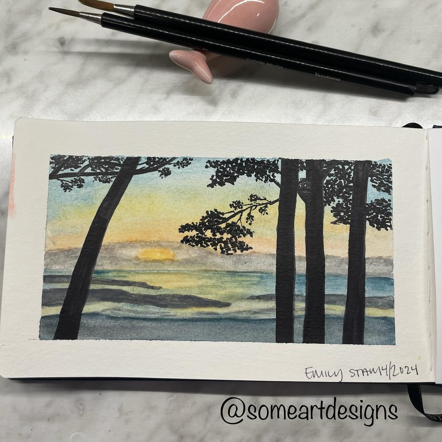 April&rsquo;s paint-along challenged me&hellip;as usual. I learned a lot. I sure do love being a part of this art community! I learn so much from them. 

#aprilpaintalong #amberandfriendspaintalong
#watercolorartist
#mixedmediaartist

@colorsbymaura 