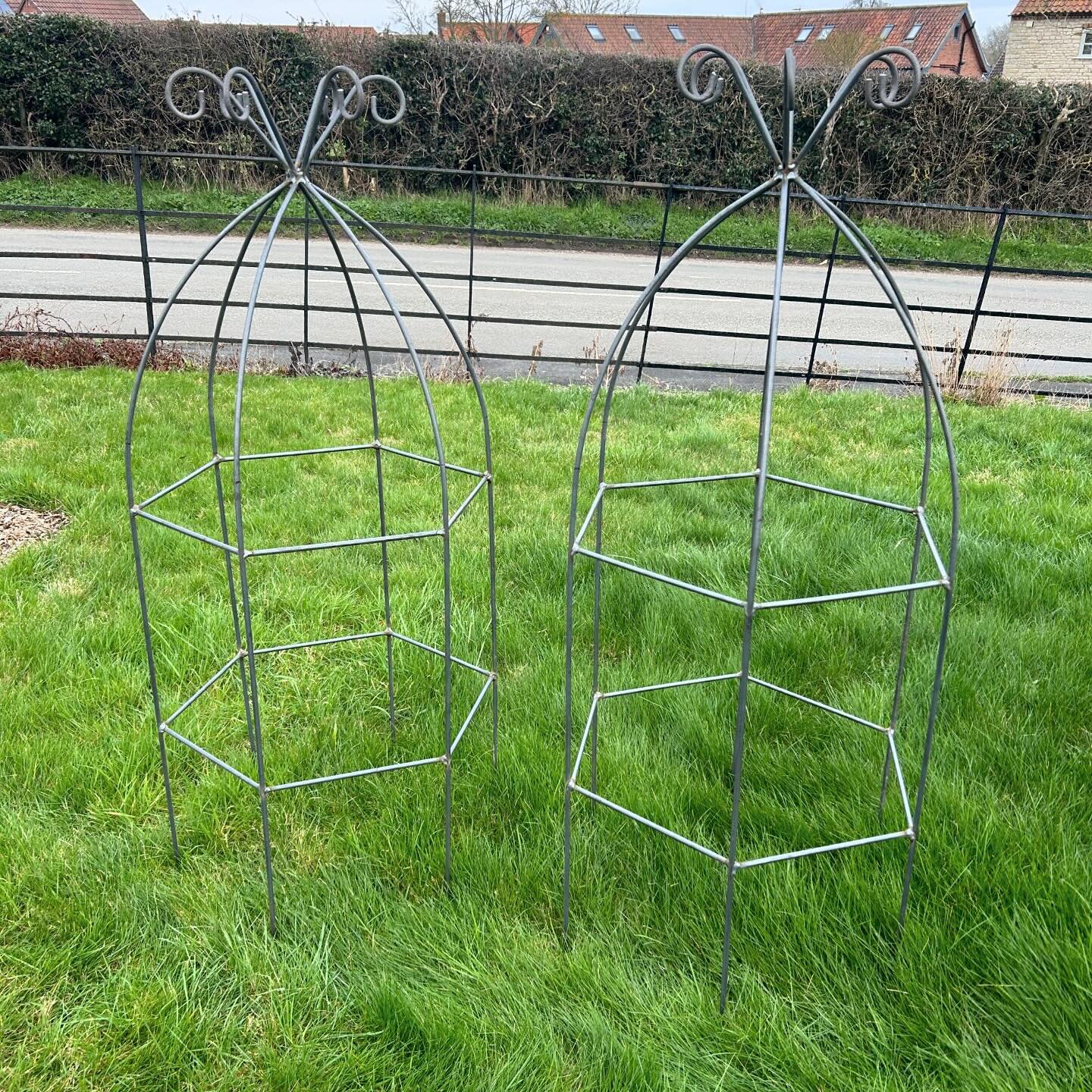 I decided to make a couple of half height towers with hexagonal rings this evening. Not sure if I prefer hex or circular rings 🤔

#lincolnshireplantsupports #lincsplantsupports #plantsupport #smallbusiness #smallgardenspace #garden #gardendesign #ga