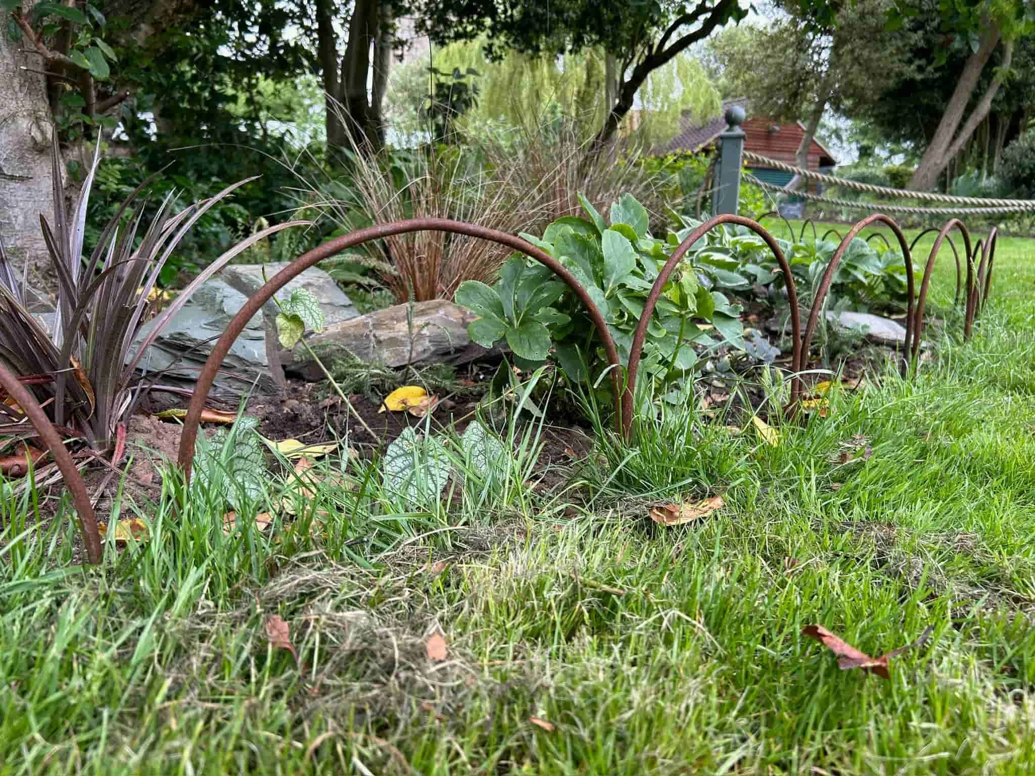 Traditional garden edging hoops
