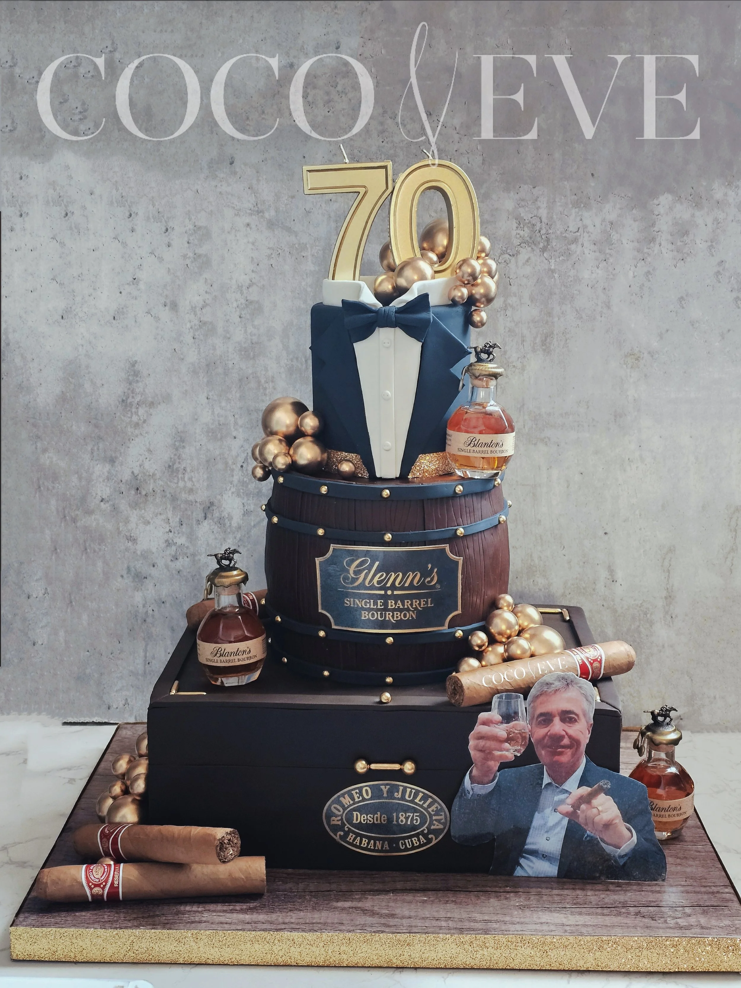 Whiskey & Cigar Cake
