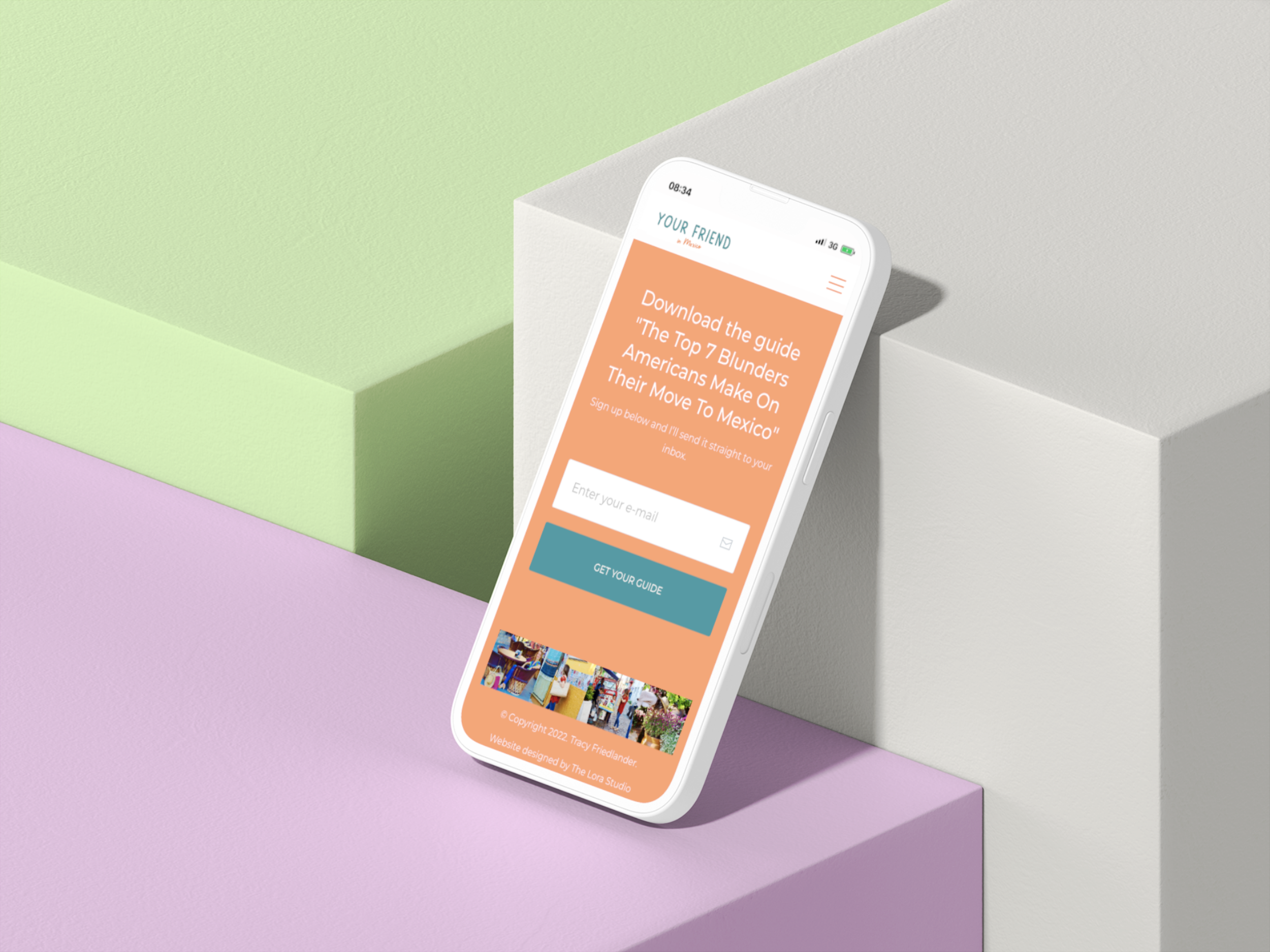 An iphone with "A friend in mexico" page open