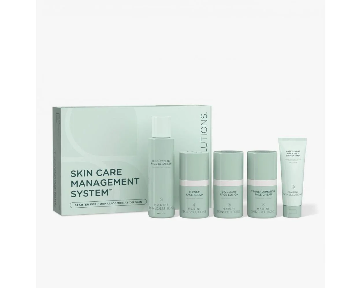 a set of skincare products