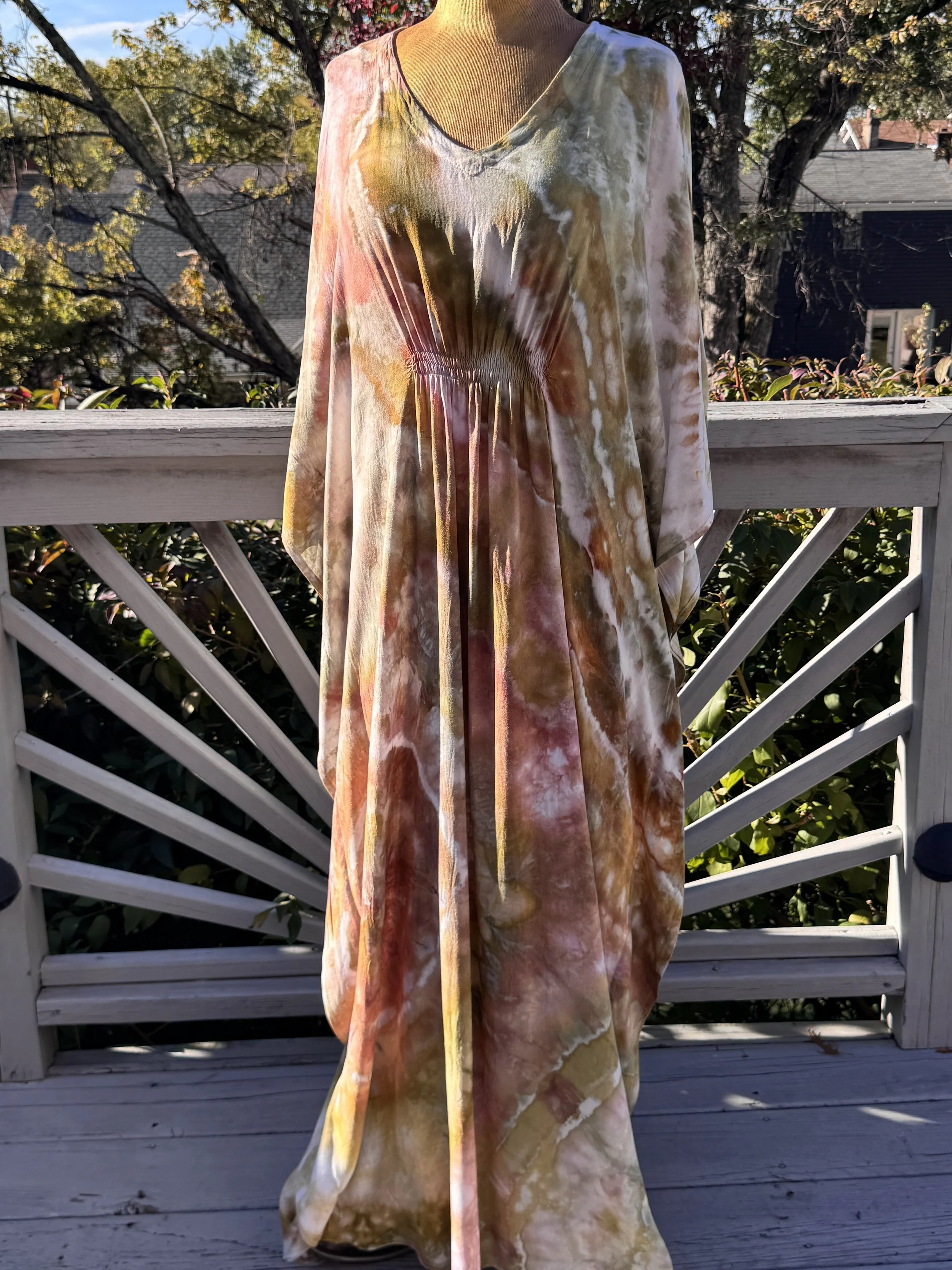 ice dyed earthy goddess kaftan