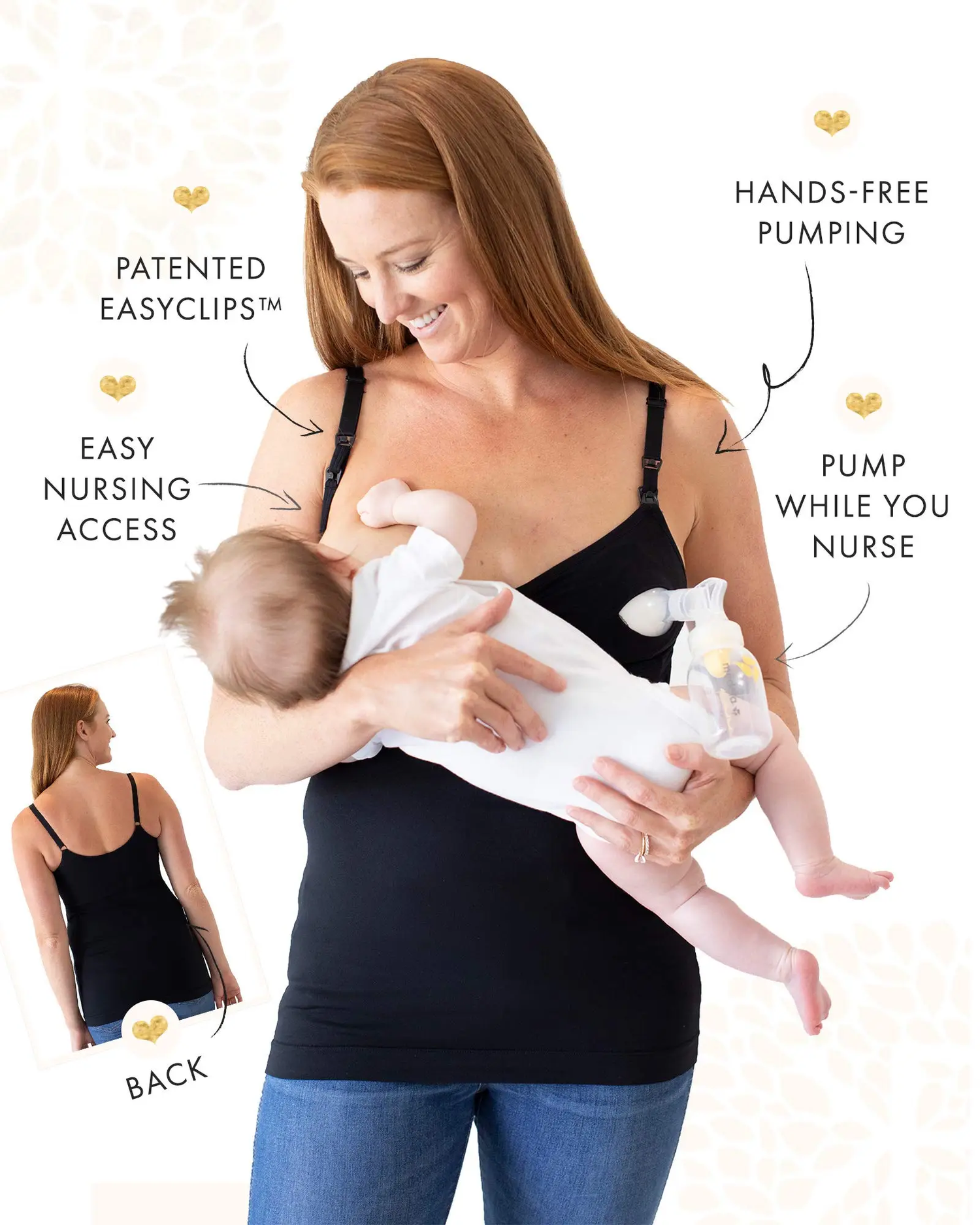 hands free pumping breast pump nursing bra, hands free pumping