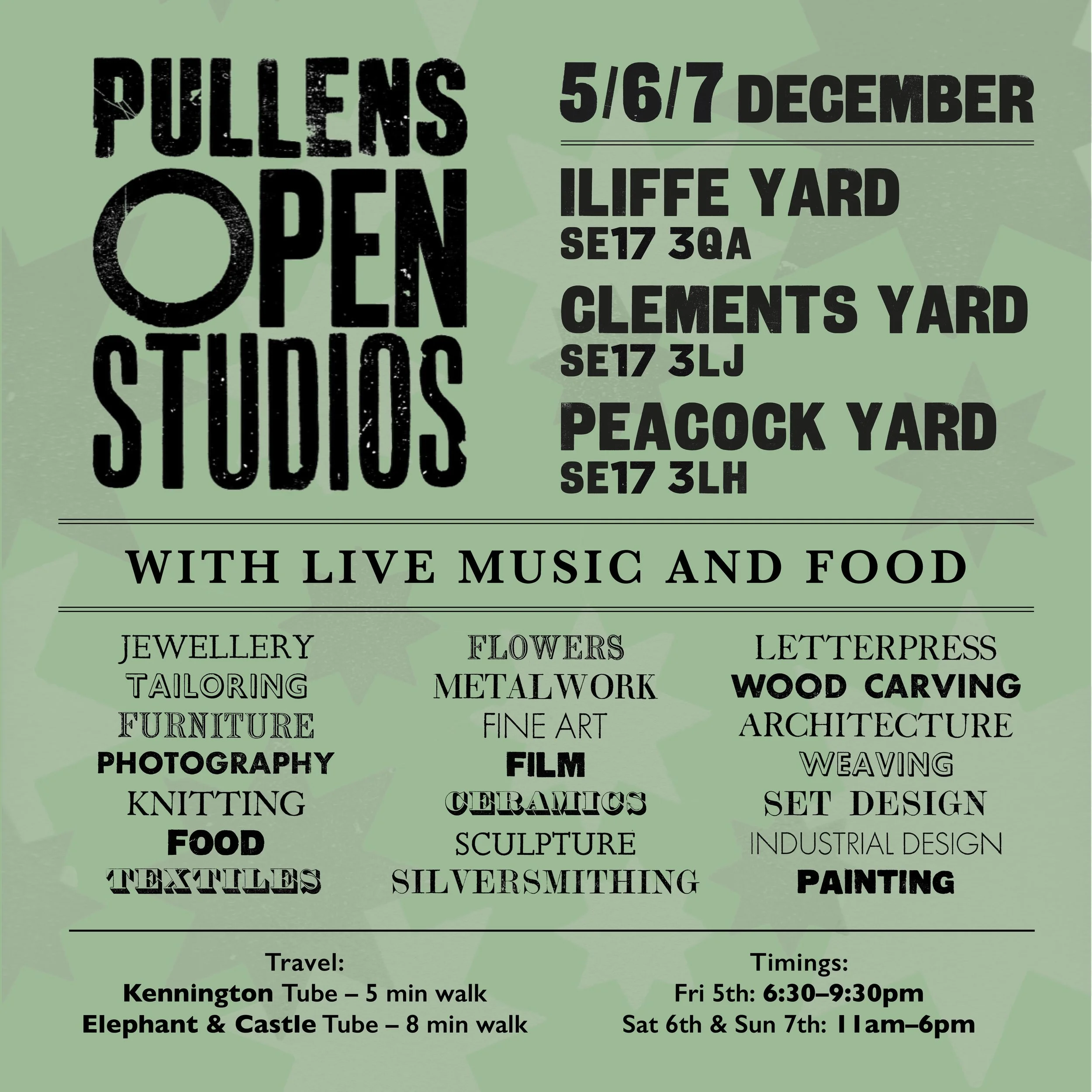 PULLENS YARD OPEN STUDIOS (TBC)