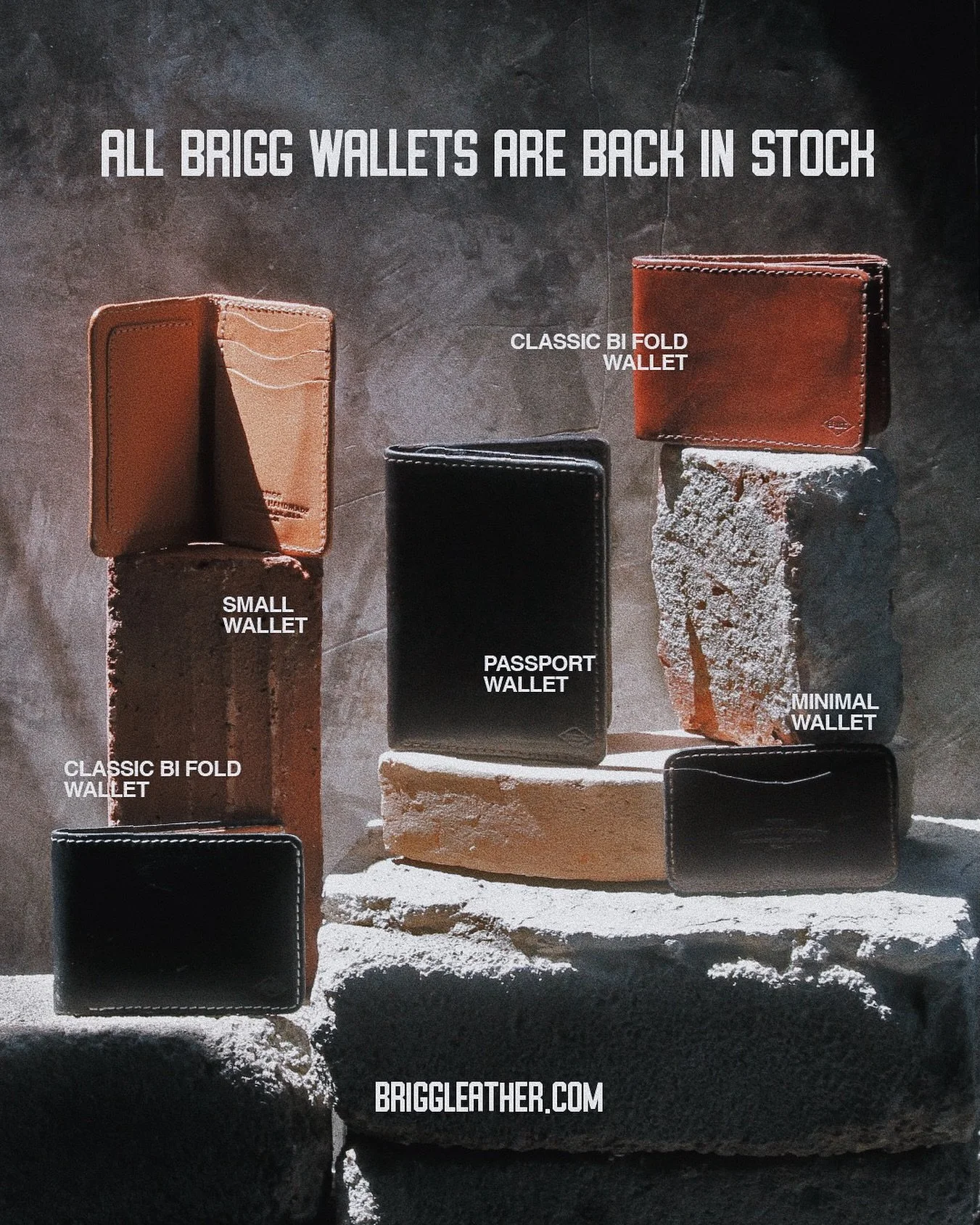 They&rsquo;re back.
All our wallets are available again on the website.

Choose yours.

Which one fits you?

.

.

.

#BriggLeather #BuiltForUse #HeritageInEveryStitch #Rucksack #CraftedWithPurpose #EverydayCarry #TimelessDesign #HeritageCraftsmanshi