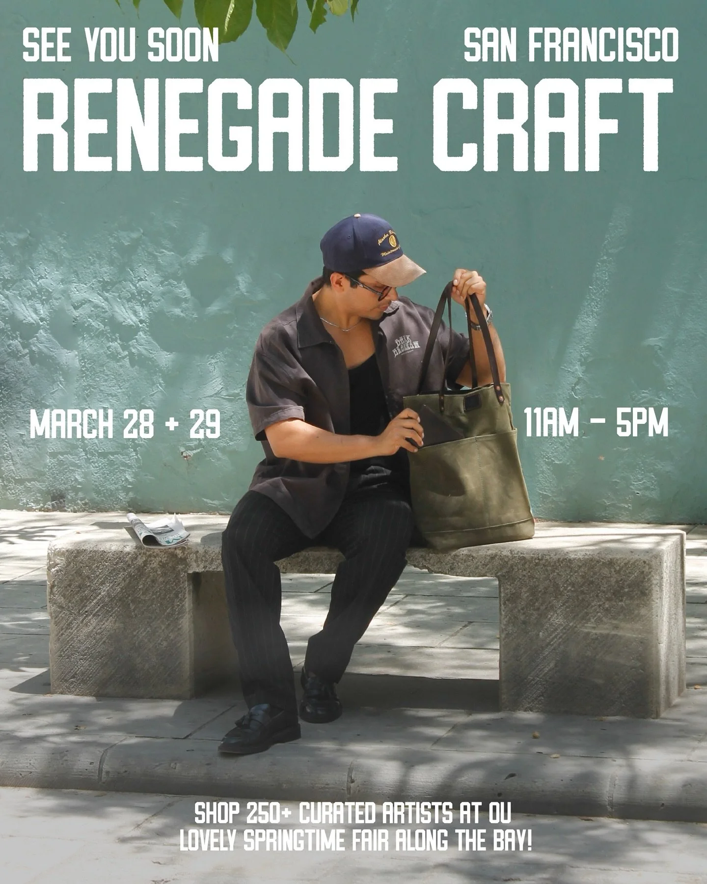 San Francisco, see you soon at @renegadecraft 
March 28 + 29
11 AM &mdash; 5 PM / 

A weekend with 250+ curated artists, set along the bay.
A space to take your time and explore well-made, independent work.

See you there.

.

.

.

#BriggLeather #Bu