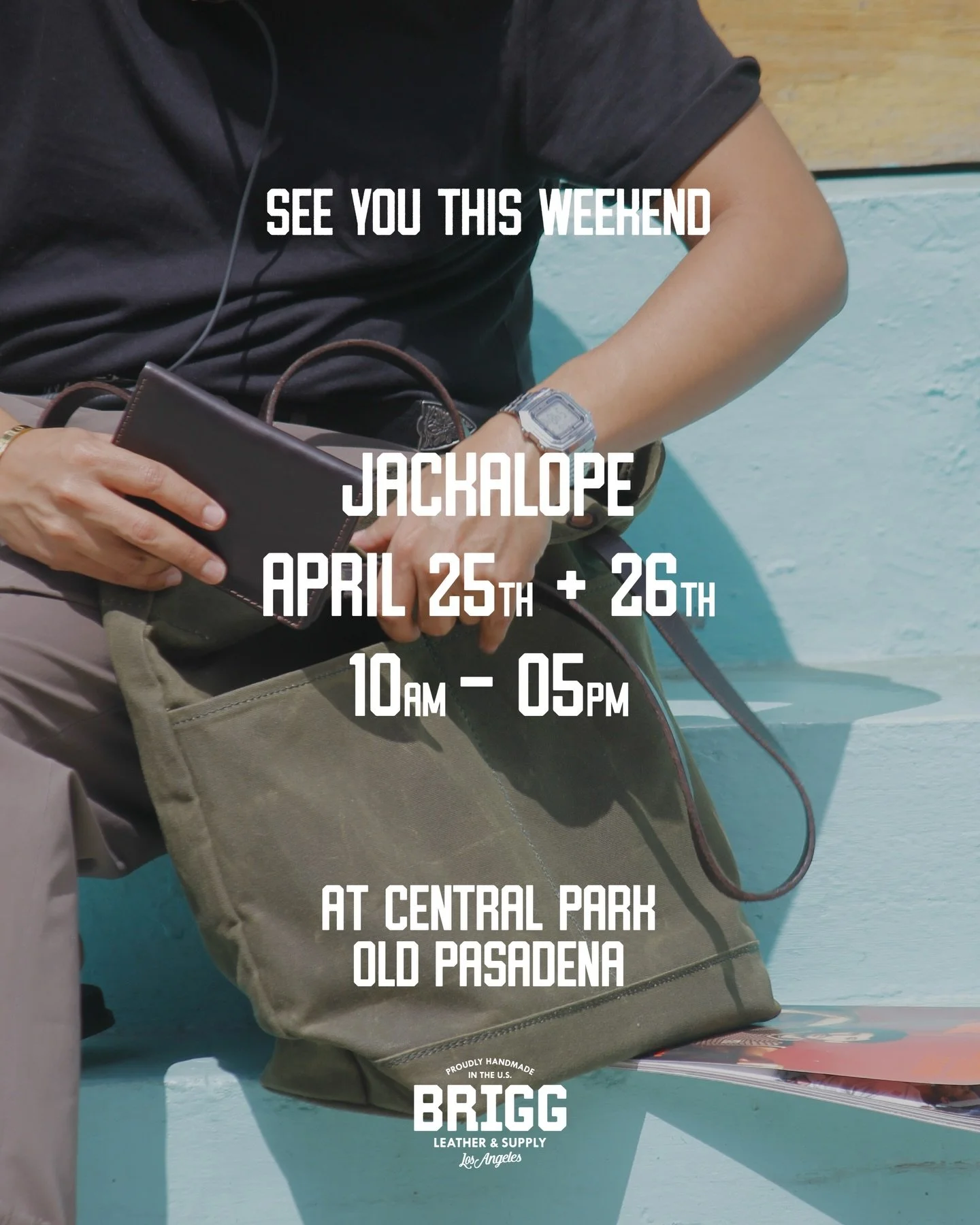 See you soon at Jackalope.

April 25th + 26th
10 AM &mdash; 5 PM
Central Park, Old Pasadena

Our pieces will be available at the market.
Come by, see them in person, and take yours with you.