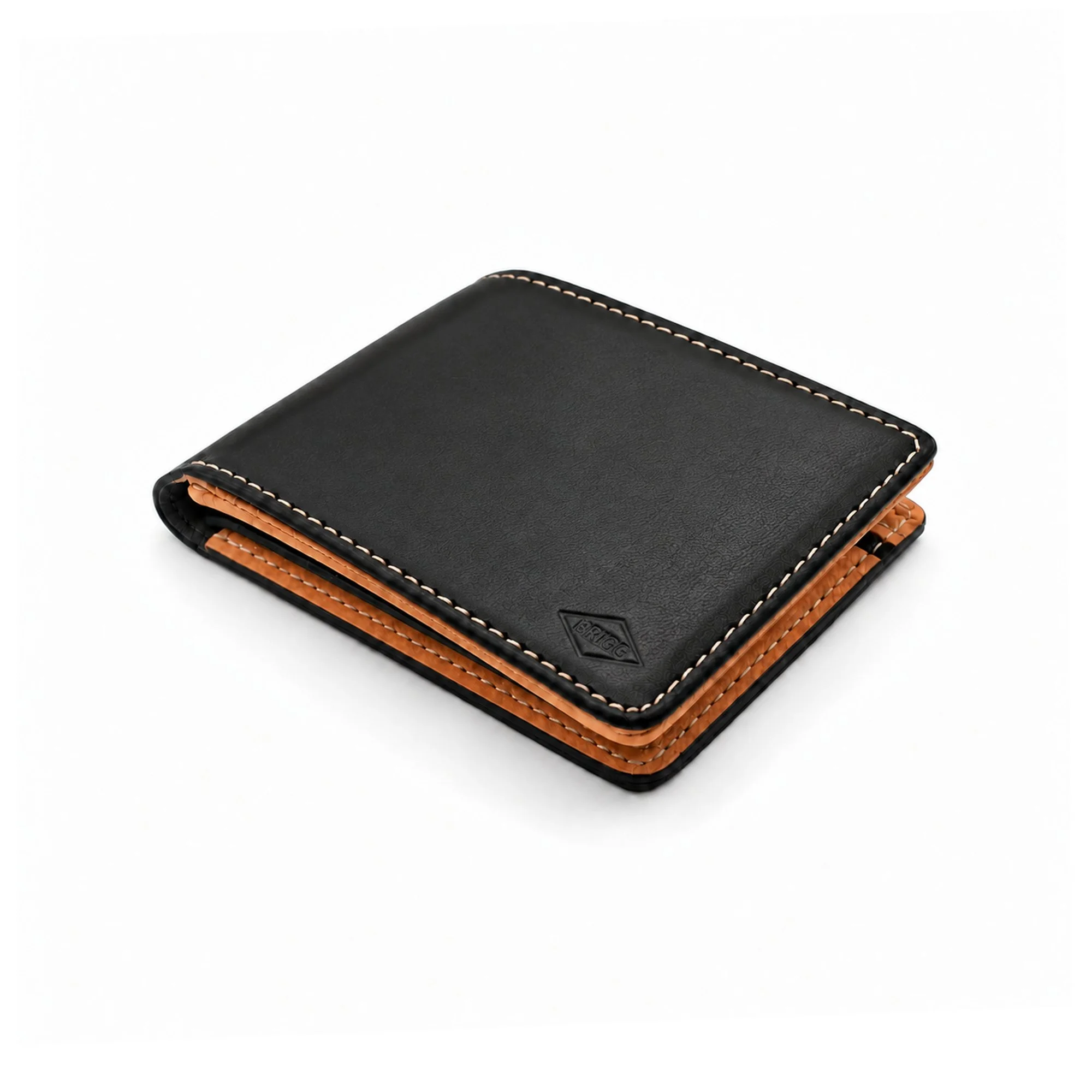Classic Bi Fold Wallet - Two-toned - A2 Black & Tan