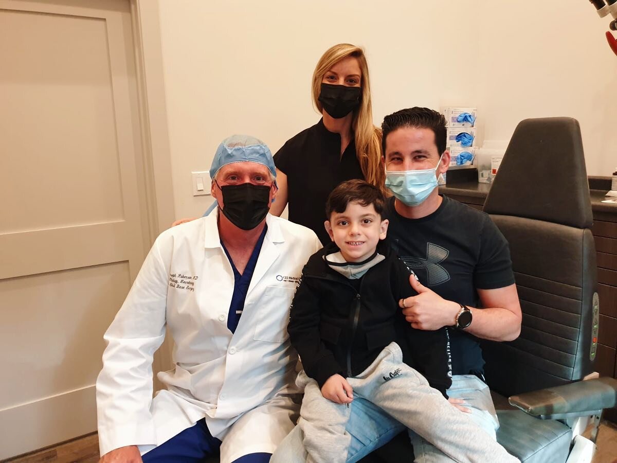 A final photo for this handsome young man before he returns home to Israel! We are now four weeks after combined (CAM) surgery with Dr. Roberson and Dr. Reinisch, and as you can see, the war already looks beautiful. The most exciting thing for us was